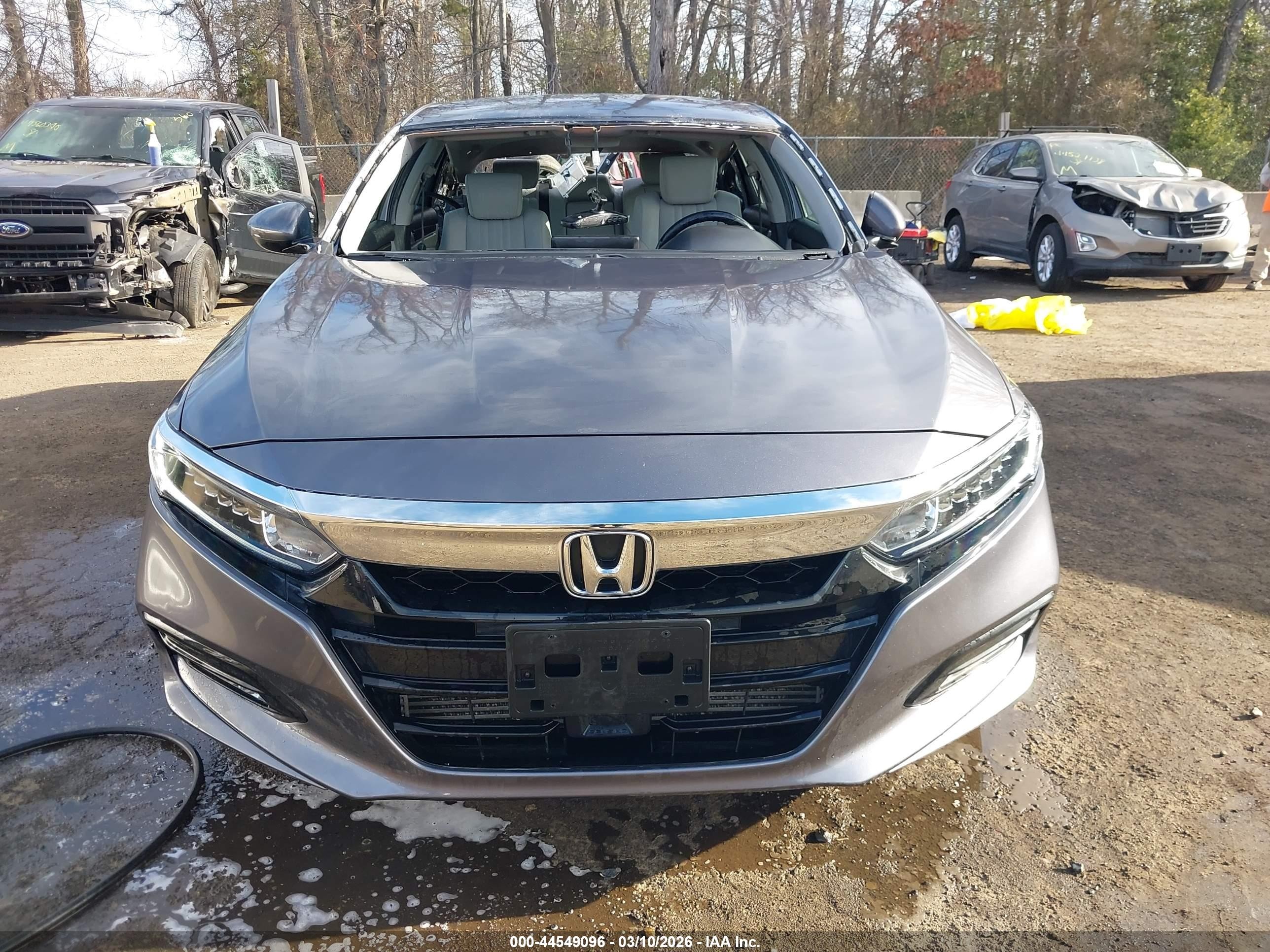 2019 Honda Accord Ex-l Gray vin: 1HGCV1F51KA163343