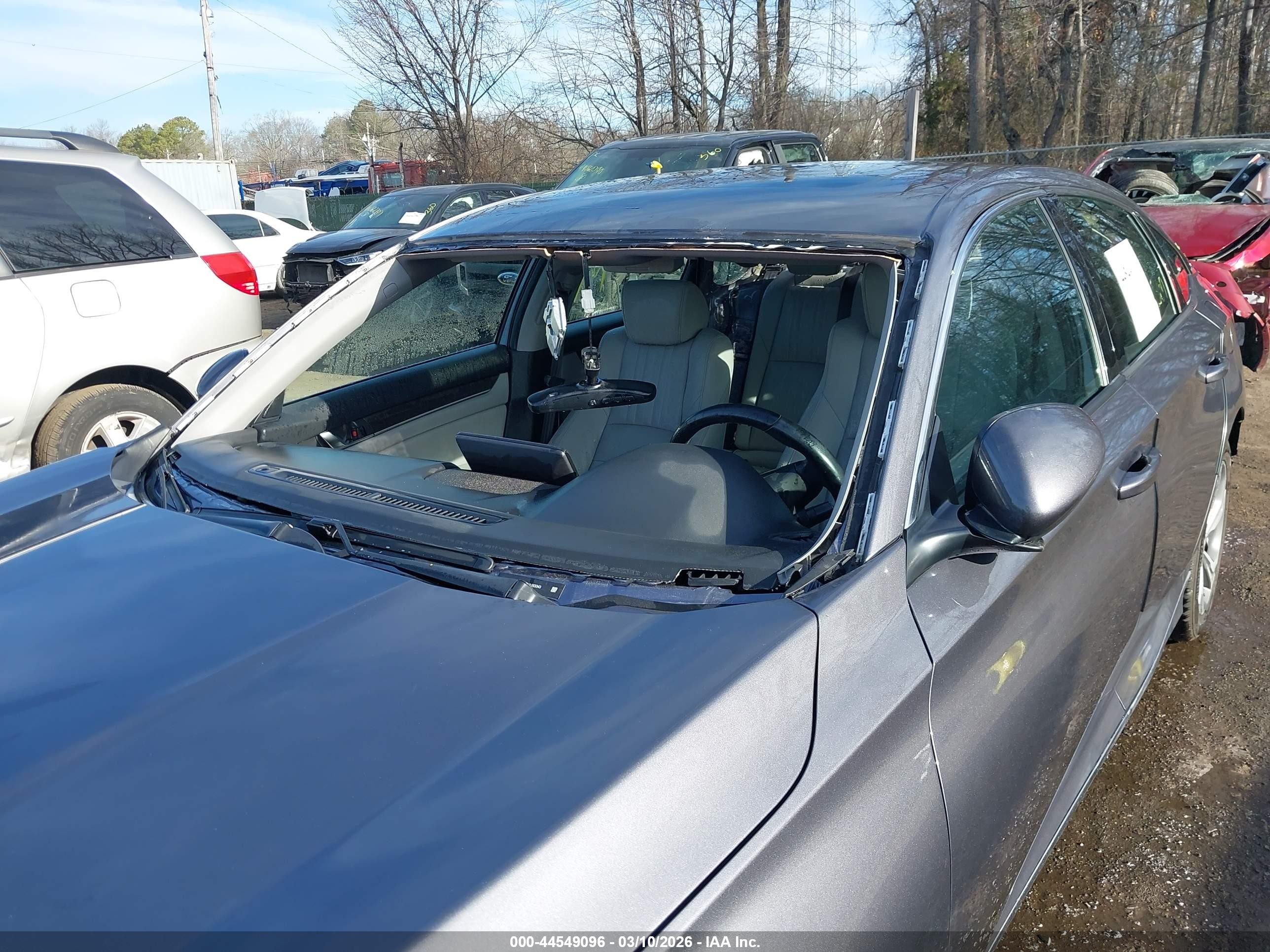 2019 Honda Accord Ex-l Gray vin: 1HGCV1F51KA163343