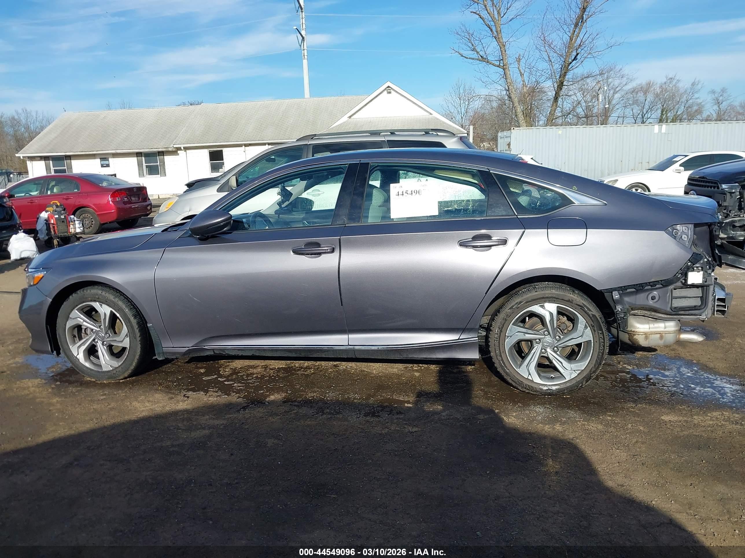2019 Honda Accord Ex-l Gray vin: 1HGCV1F51KA163343