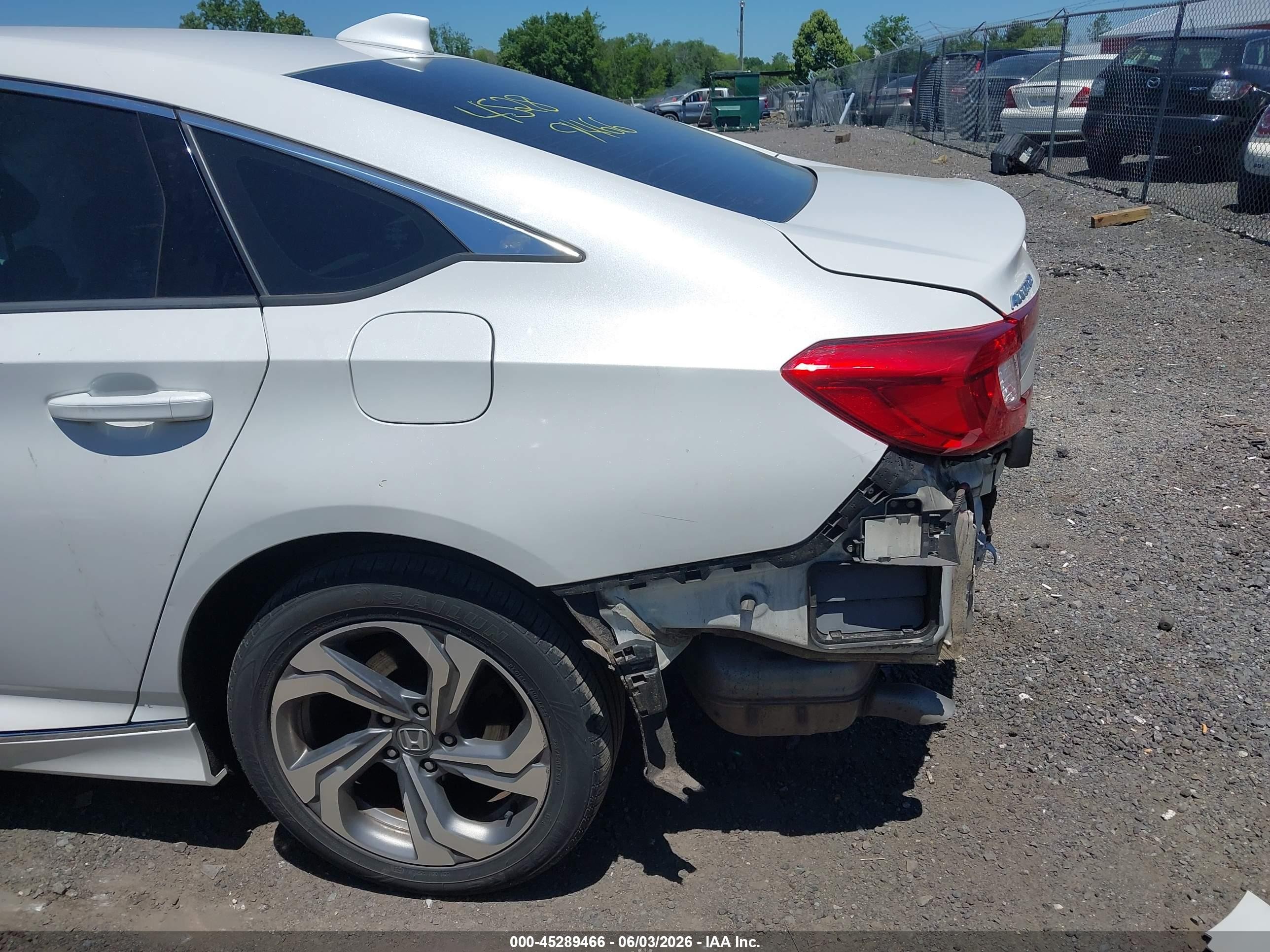 2019 Honda Accord Ex-l 1.5t White vin: 1HGCV1F52KA147166