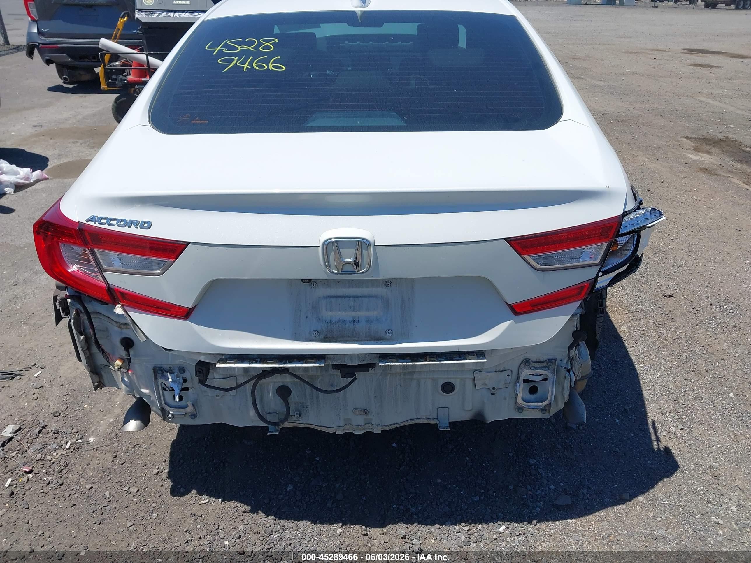 2019 Honda Accord Ex-l 1.5t White vin: 1HGCV1F52KA147166