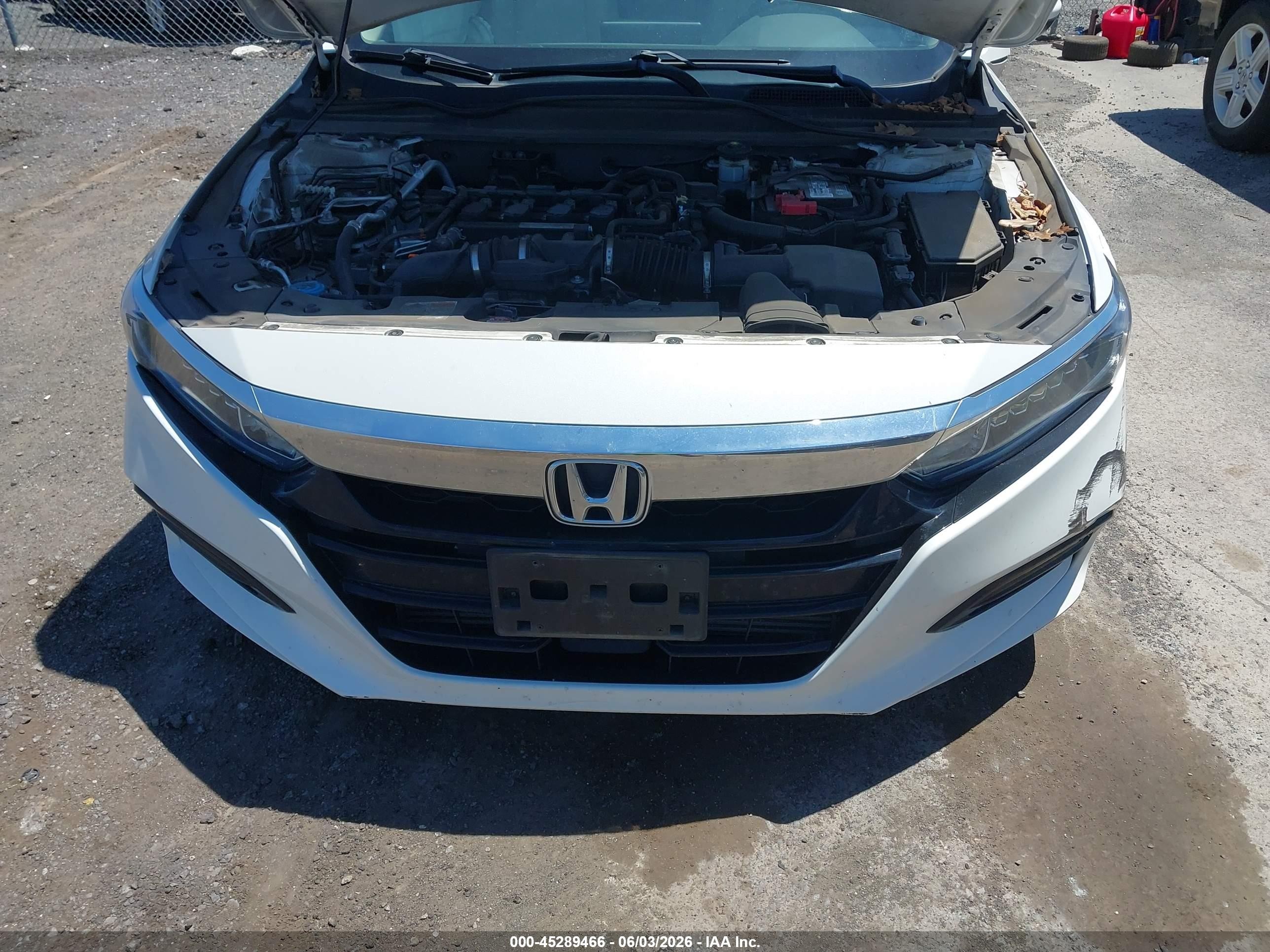 2019 Honda Accord Ex-l 1.5t White vin: 1HGCV1F52KA147166