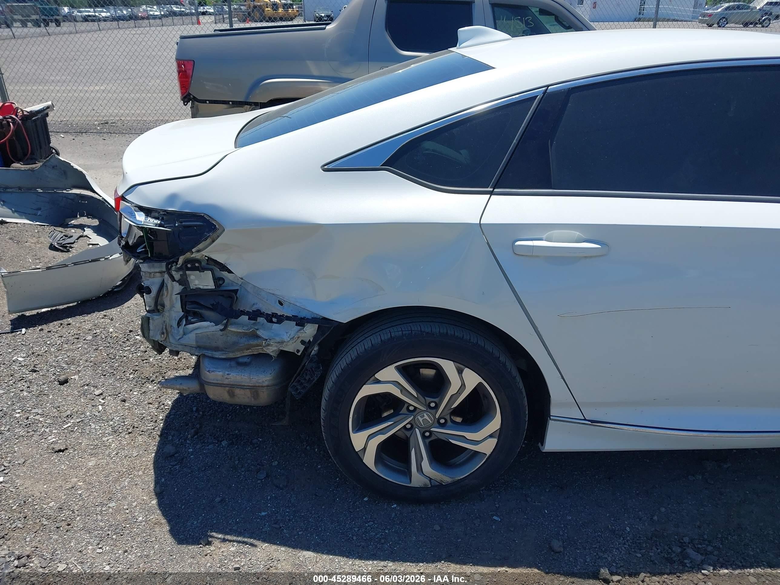 2019 Honda Accord Ex-l 1.5t White vin: 1HGCV1F52KA147166