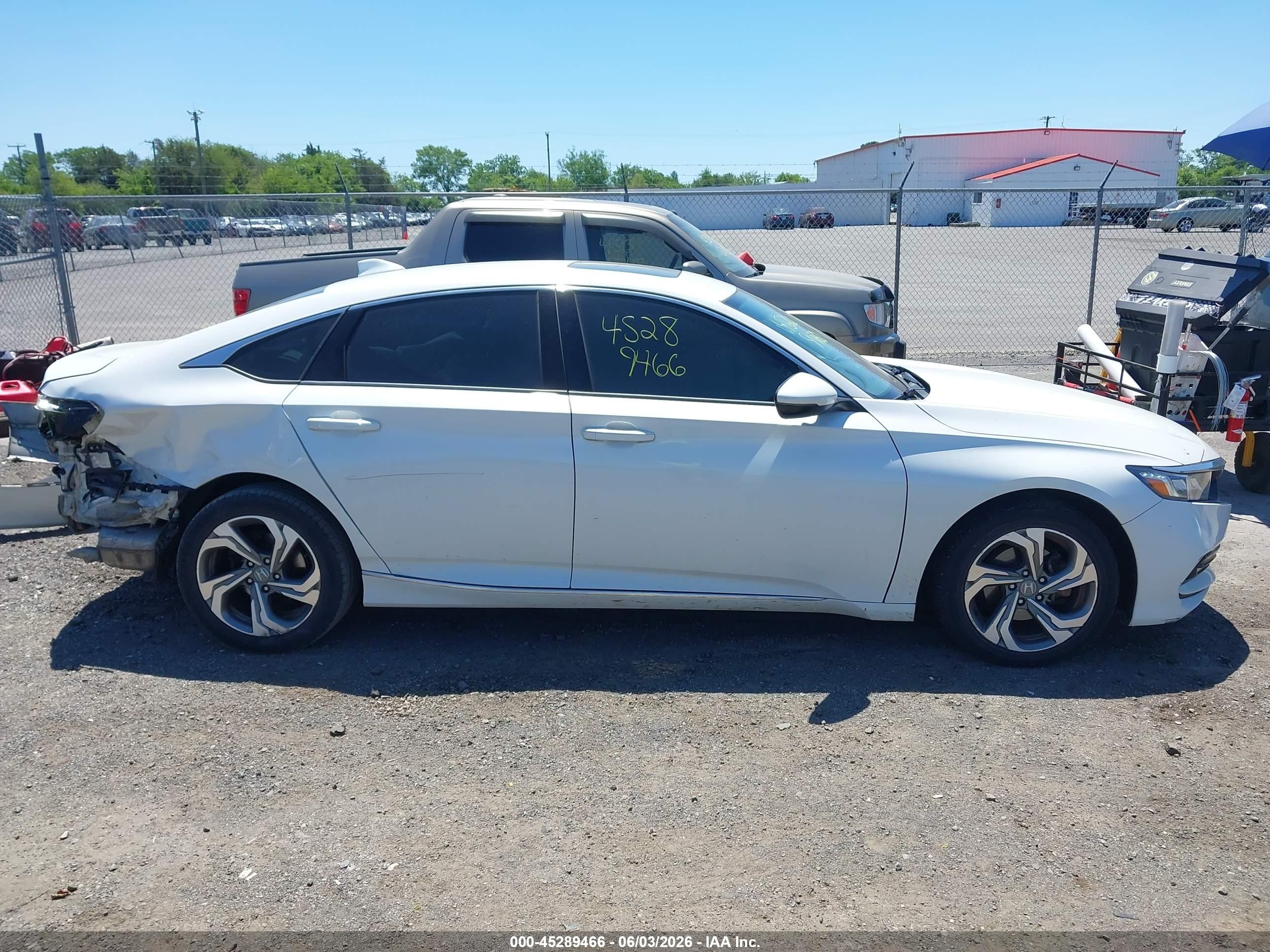 2019 Honda Accord Ex-l 1.5t White vin: 1HGCV1F52KA147166