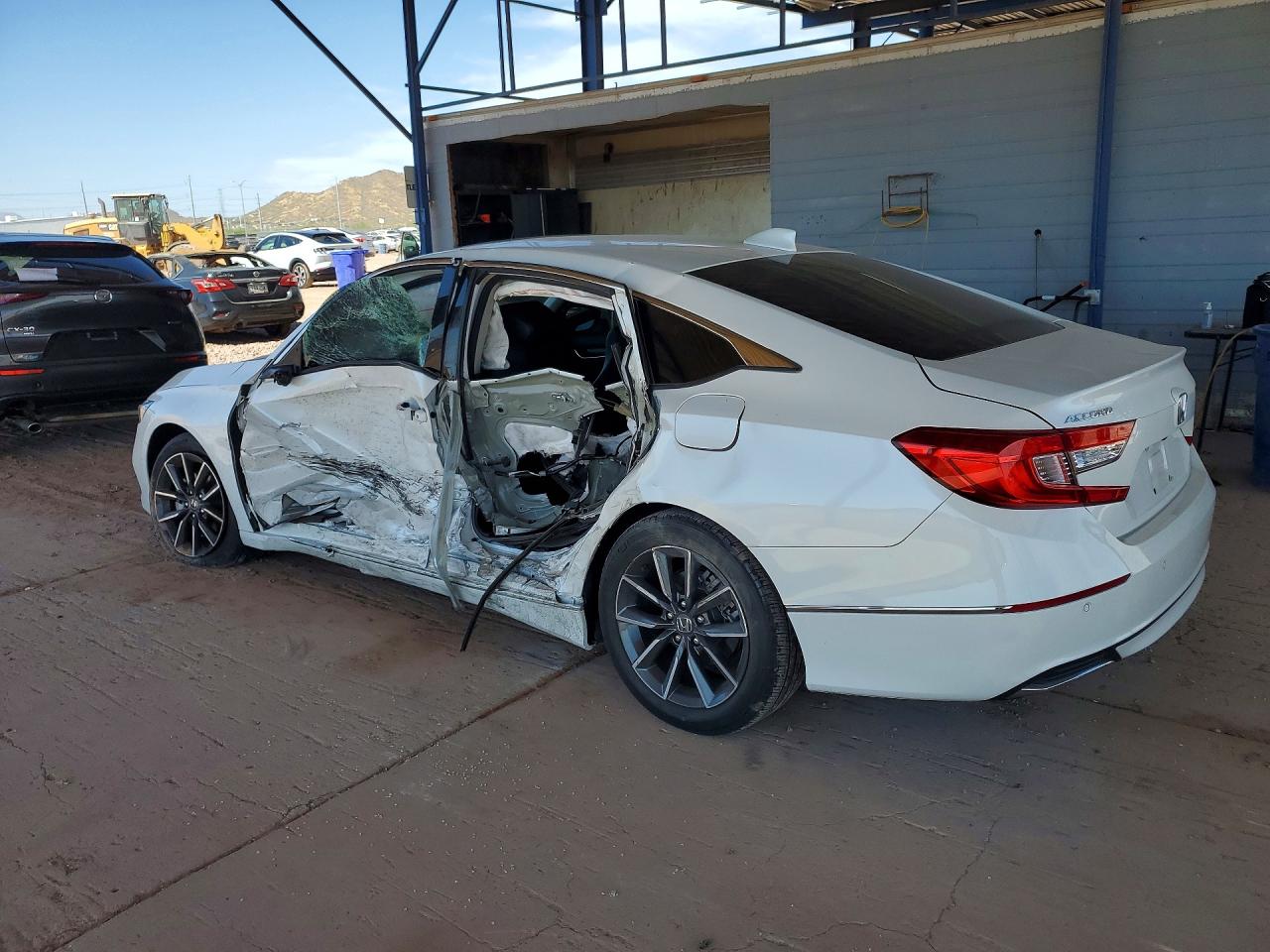 2022 Honda Accord Exl White vin: 1HGCV1F52NA033544