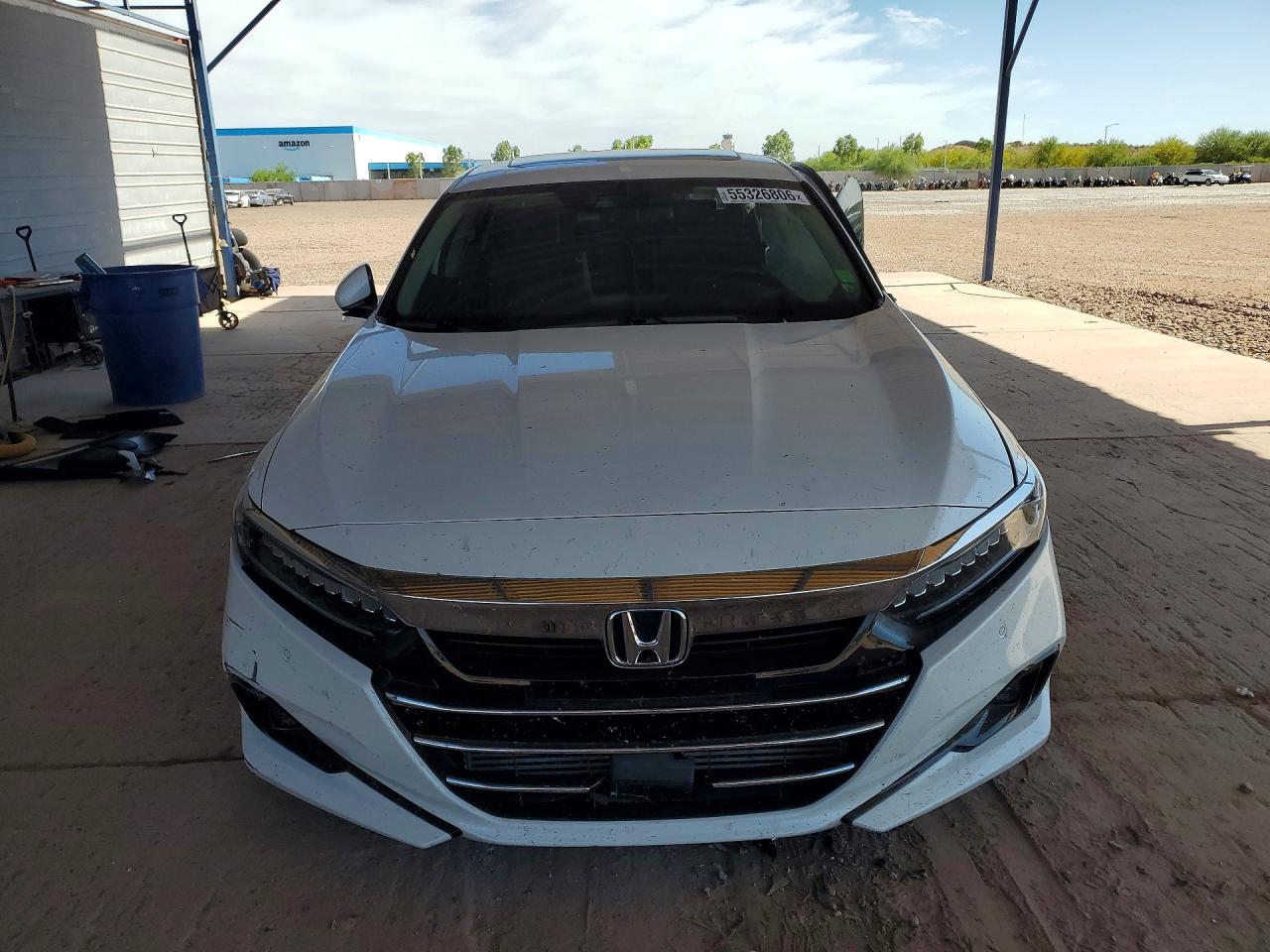 2022 Honda Accord Exl White vin: 1HGCV1F52NA033544