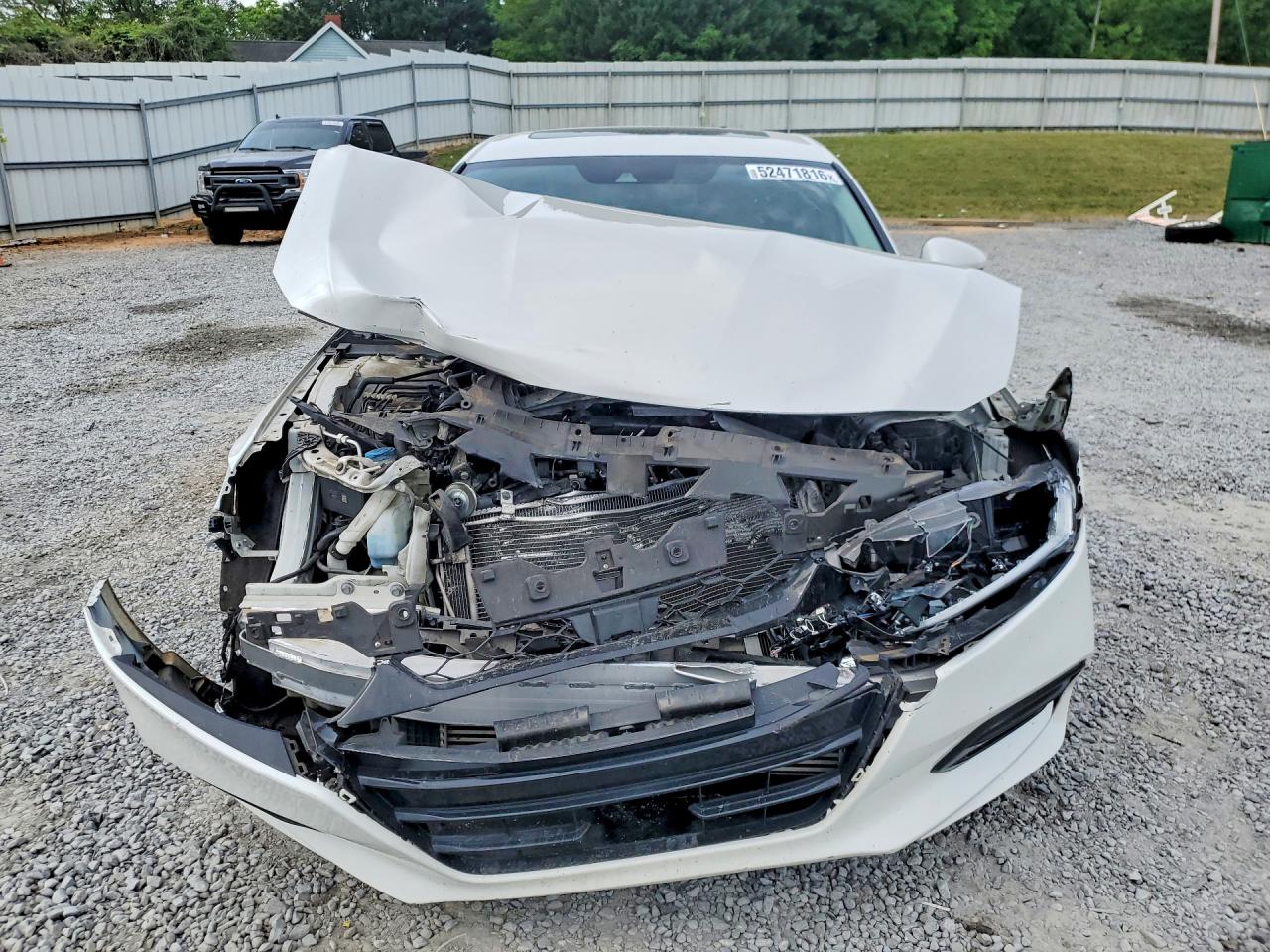 2019 Honda Accord Exl White vin: 1HGCV1F53KA010480