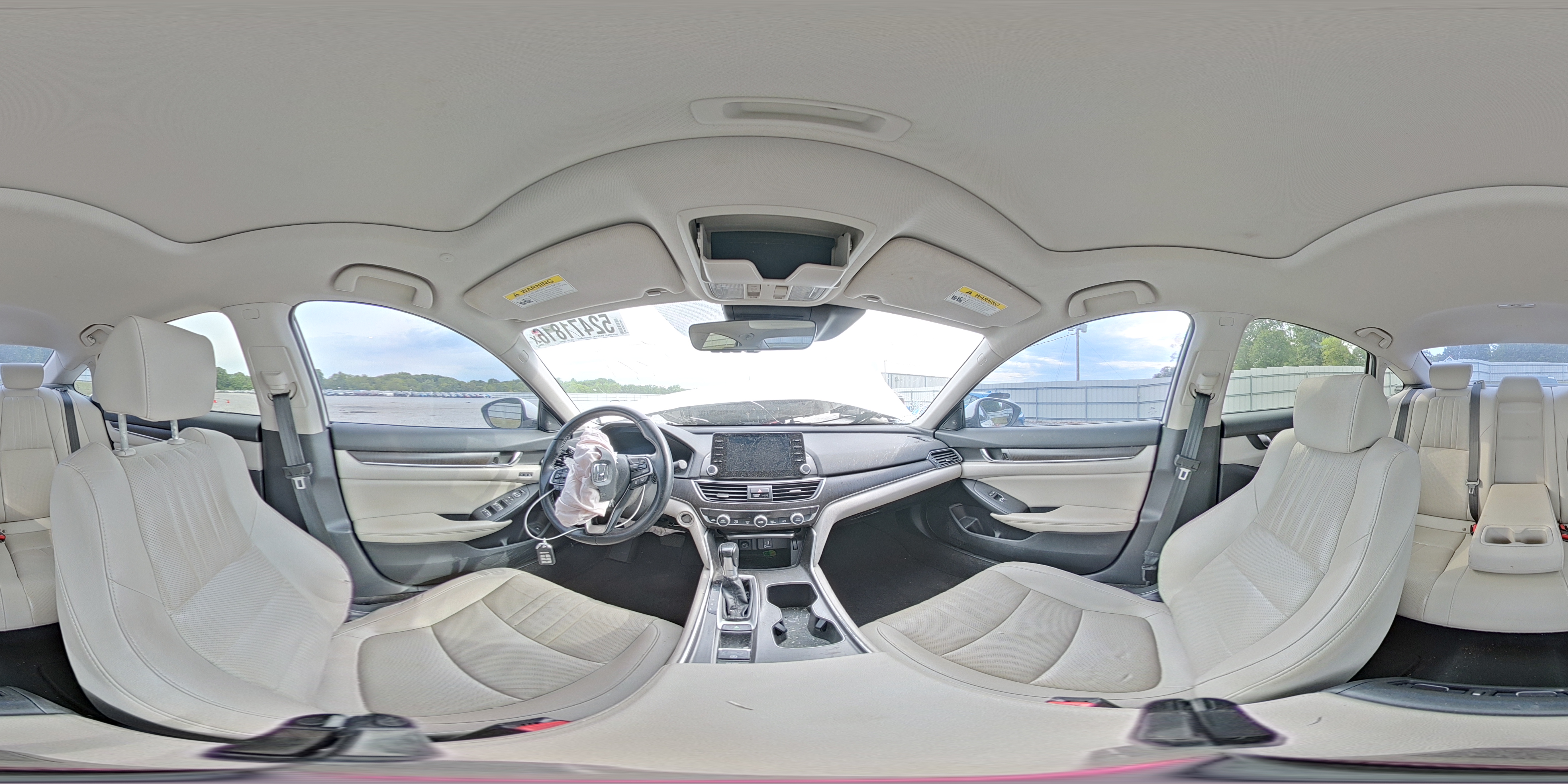2019 Honda Accord Exl White vin: 1HGCV1F53KA010480
