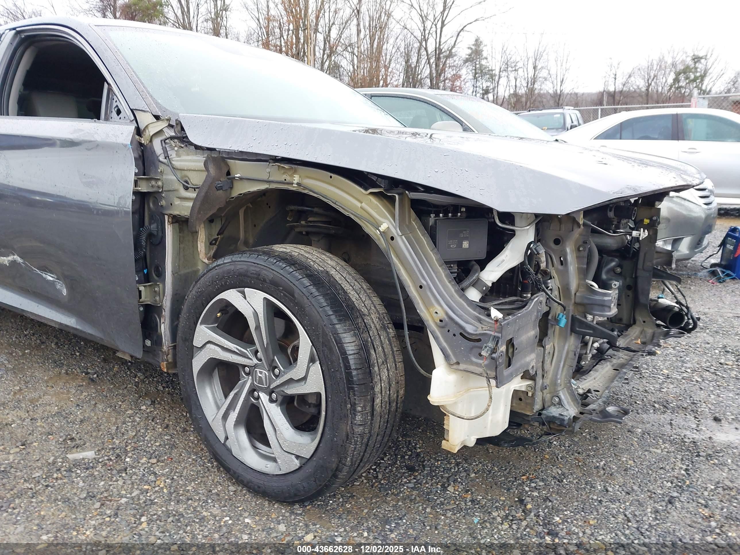 2018 Honda Accord Ex-l Gray vin: 1HGCV1F54JA146714