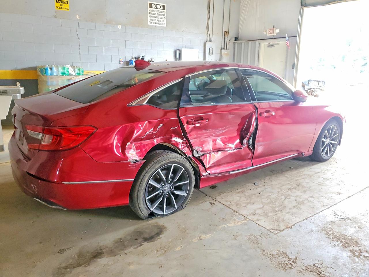 2021 Honda Accord Exl Red vin: 1HGCV1F55MA081392