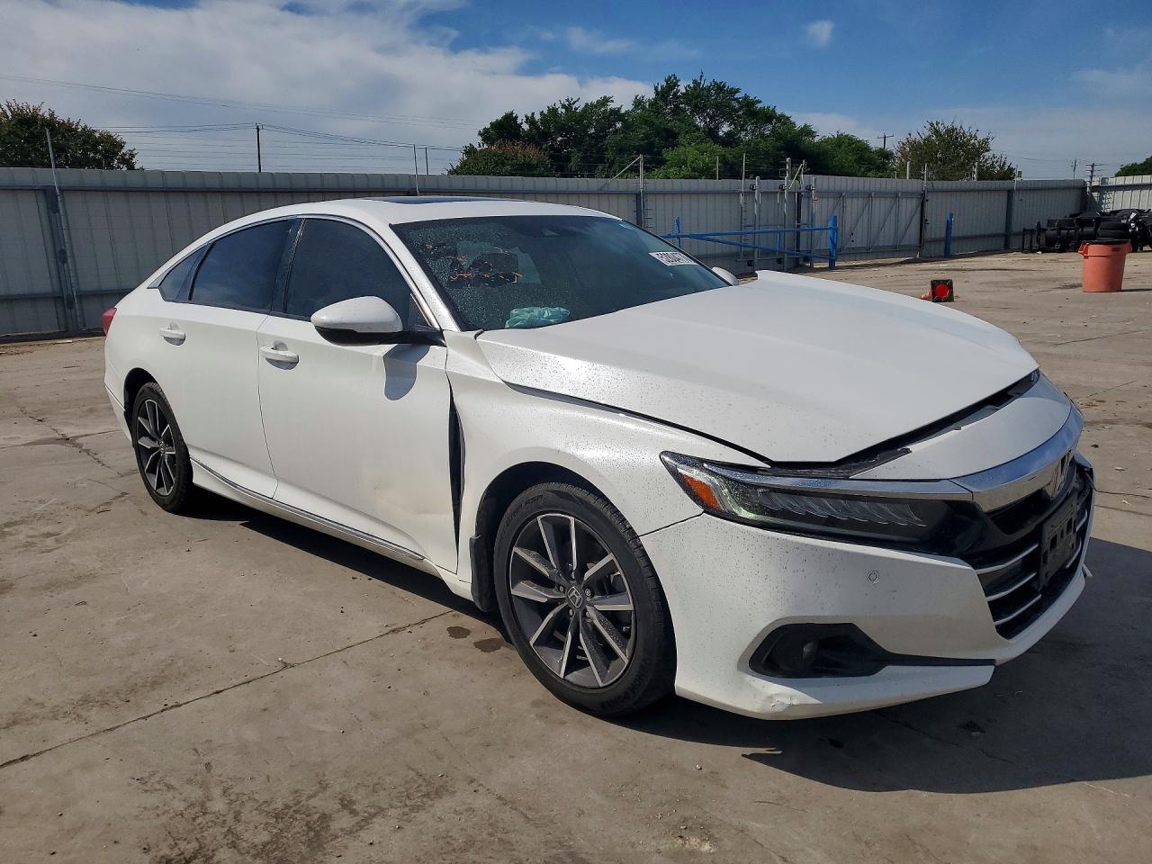 2021 Honda Accord Exl White vin: 1HGCV1F55MA081537