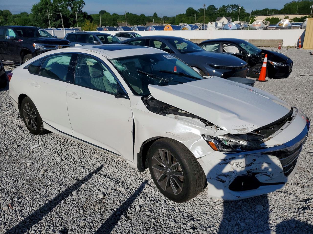2021 Honda Accord Exl White vin: 1HGCV1F55MA085443