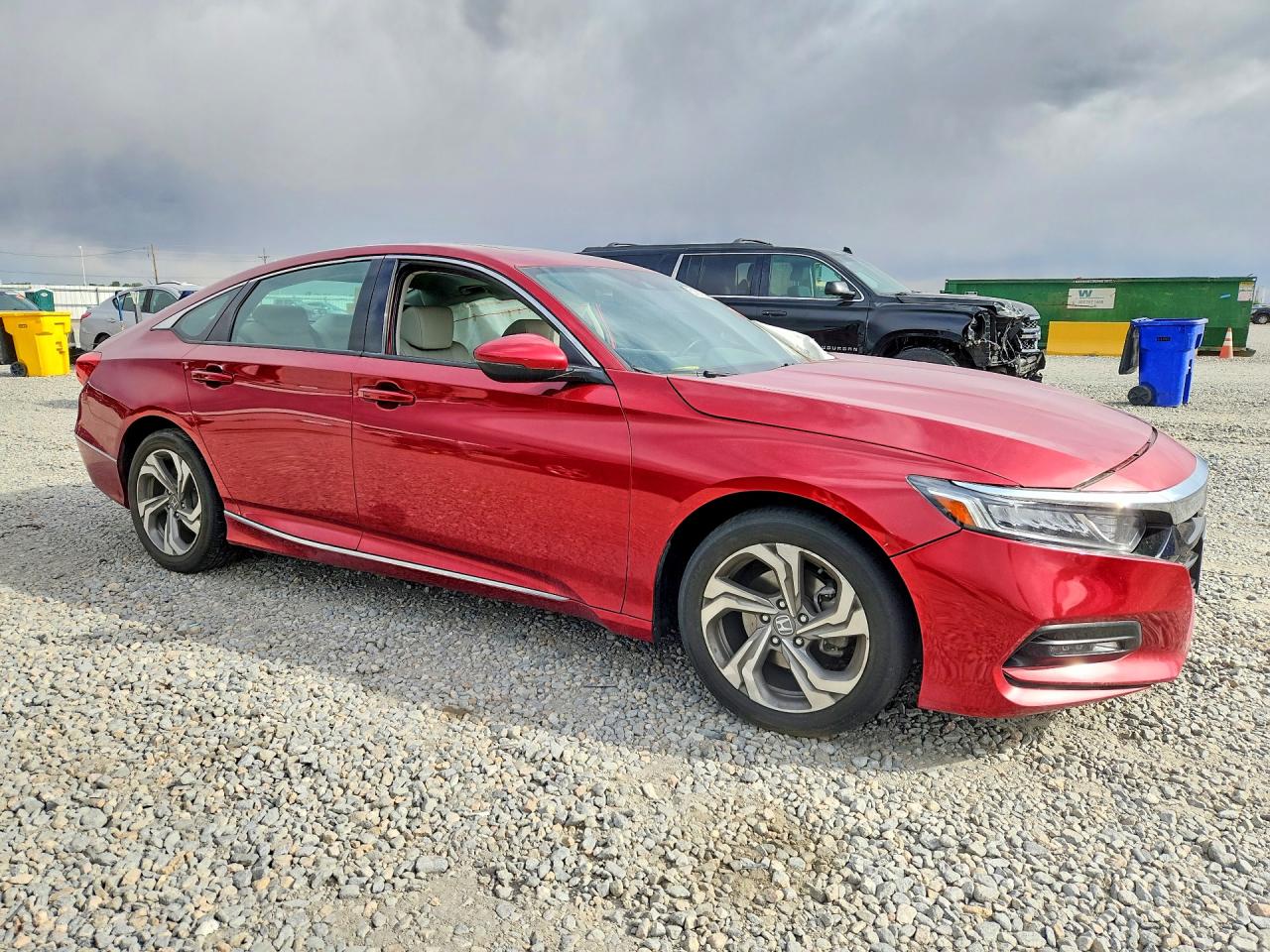 2018 Honda Accord Exl Red vin: 1HGCV1F56JA035467