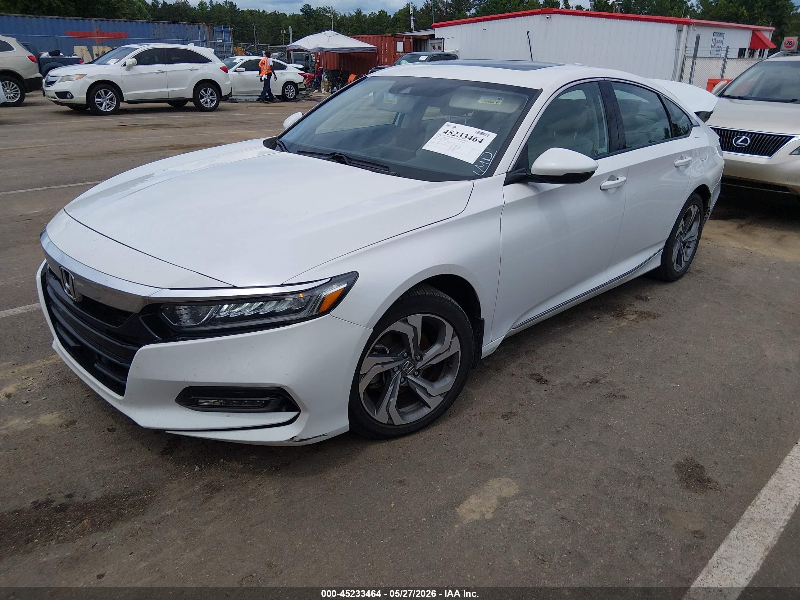 2018 Honda Accord Ex-l Белый vin: 1HGCV1F57JA246838