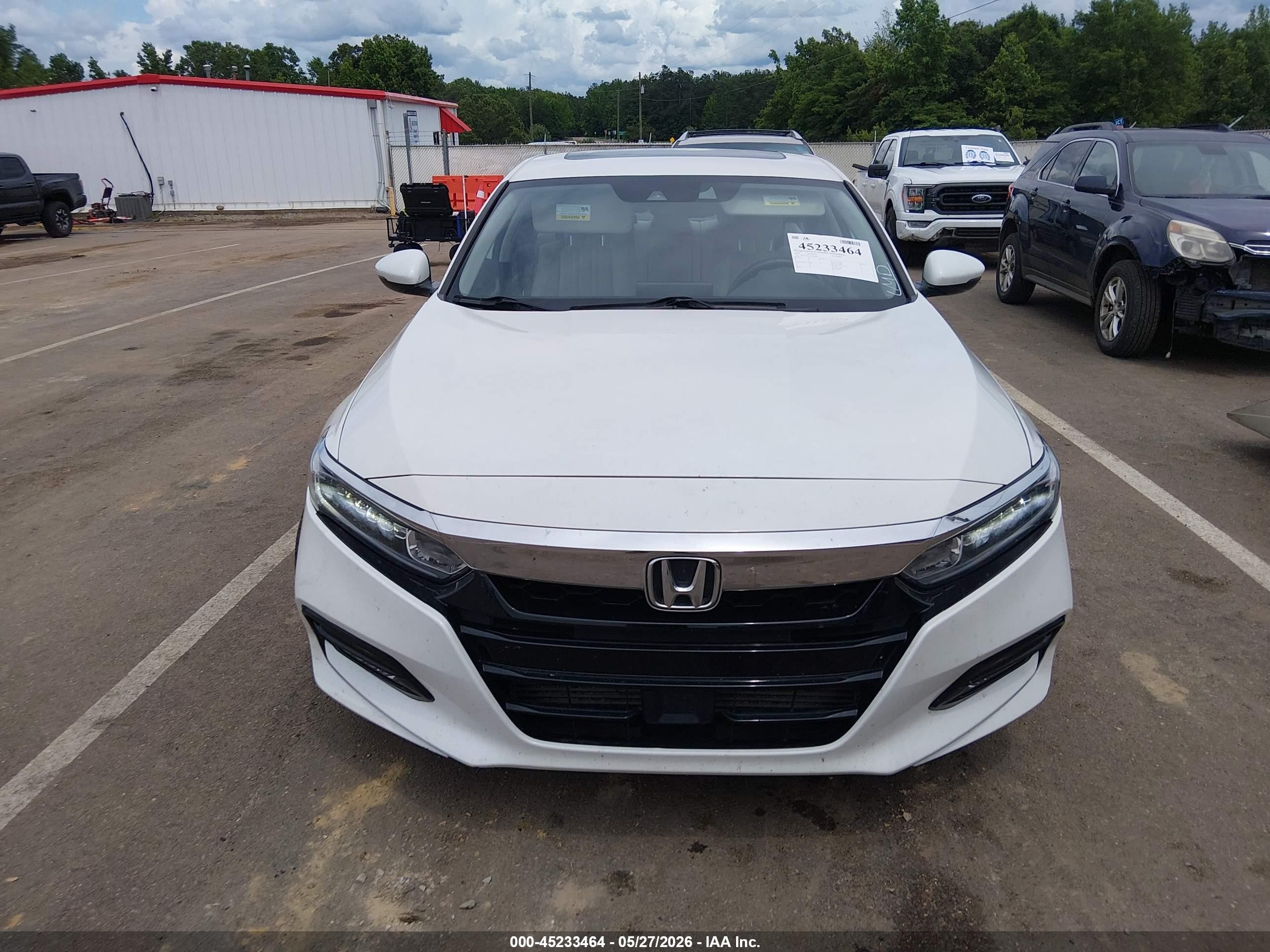 2018 Honda Accord Ex-l Белый vin: 1HGCV1F57JA246838