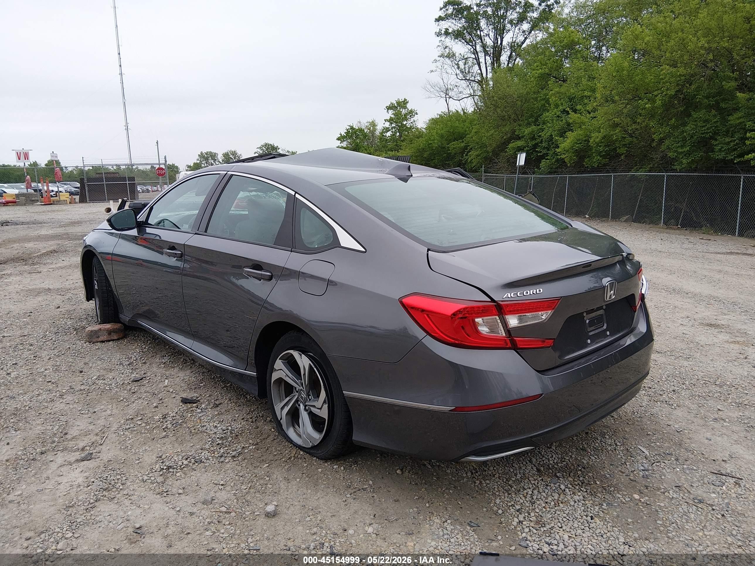 2018 Honda Accord Ex-l Gray vin: 1HGCV1F58JA192563