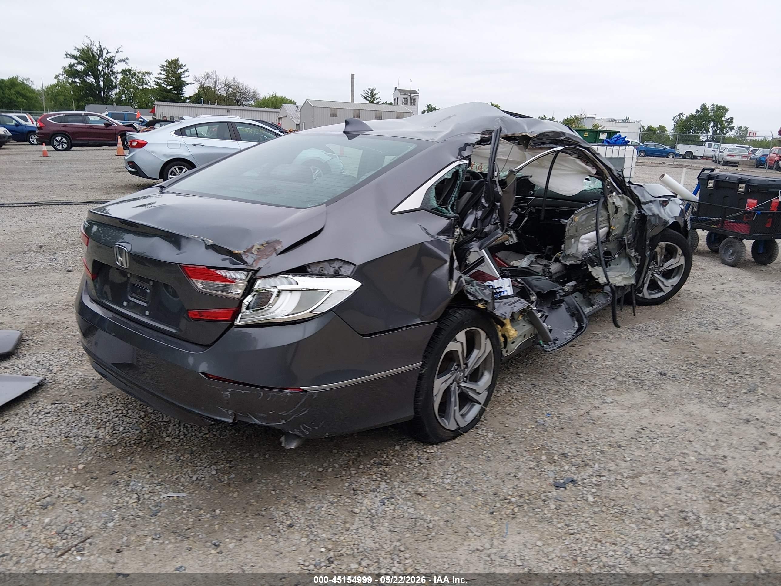 2018 Honda Accord Ex-l Gray vin: 1HGCV1F58JA192563