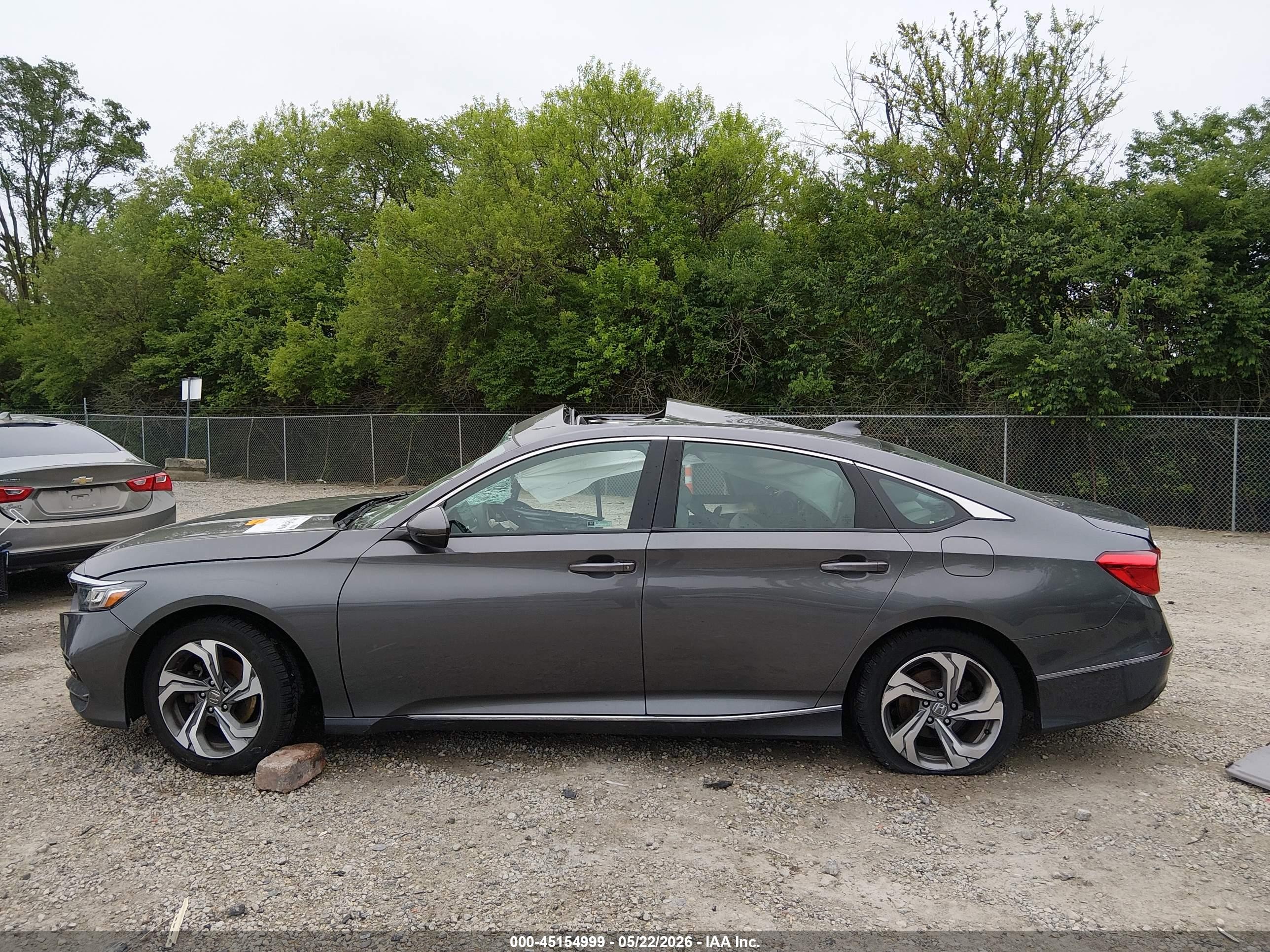 2018 Honda Accord Ex-l Gray vin: 1HGCV1F58JA192563