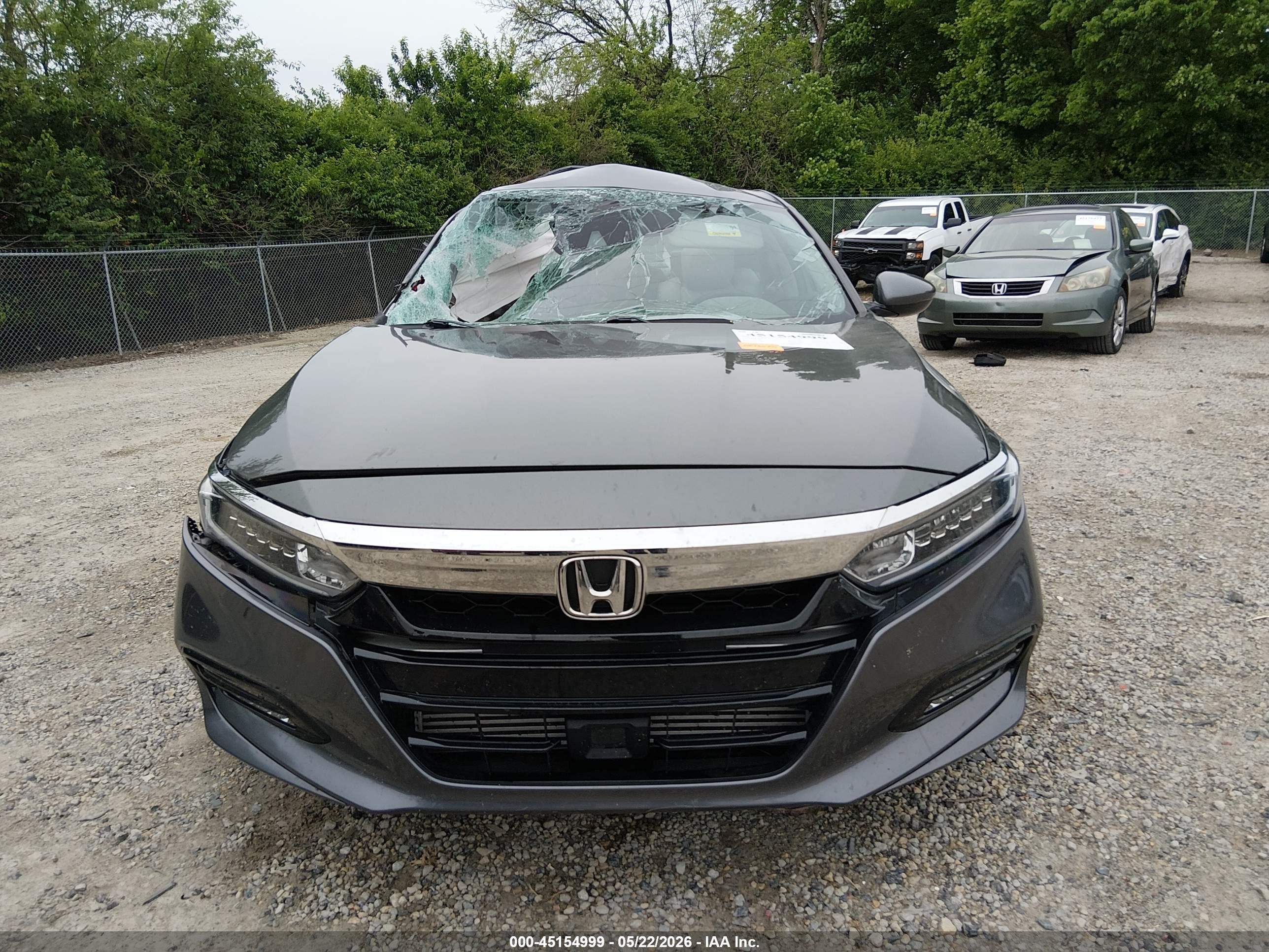 2018 Honda Accord Ex-l Gray vin: 1HGCV1F58JA192563
