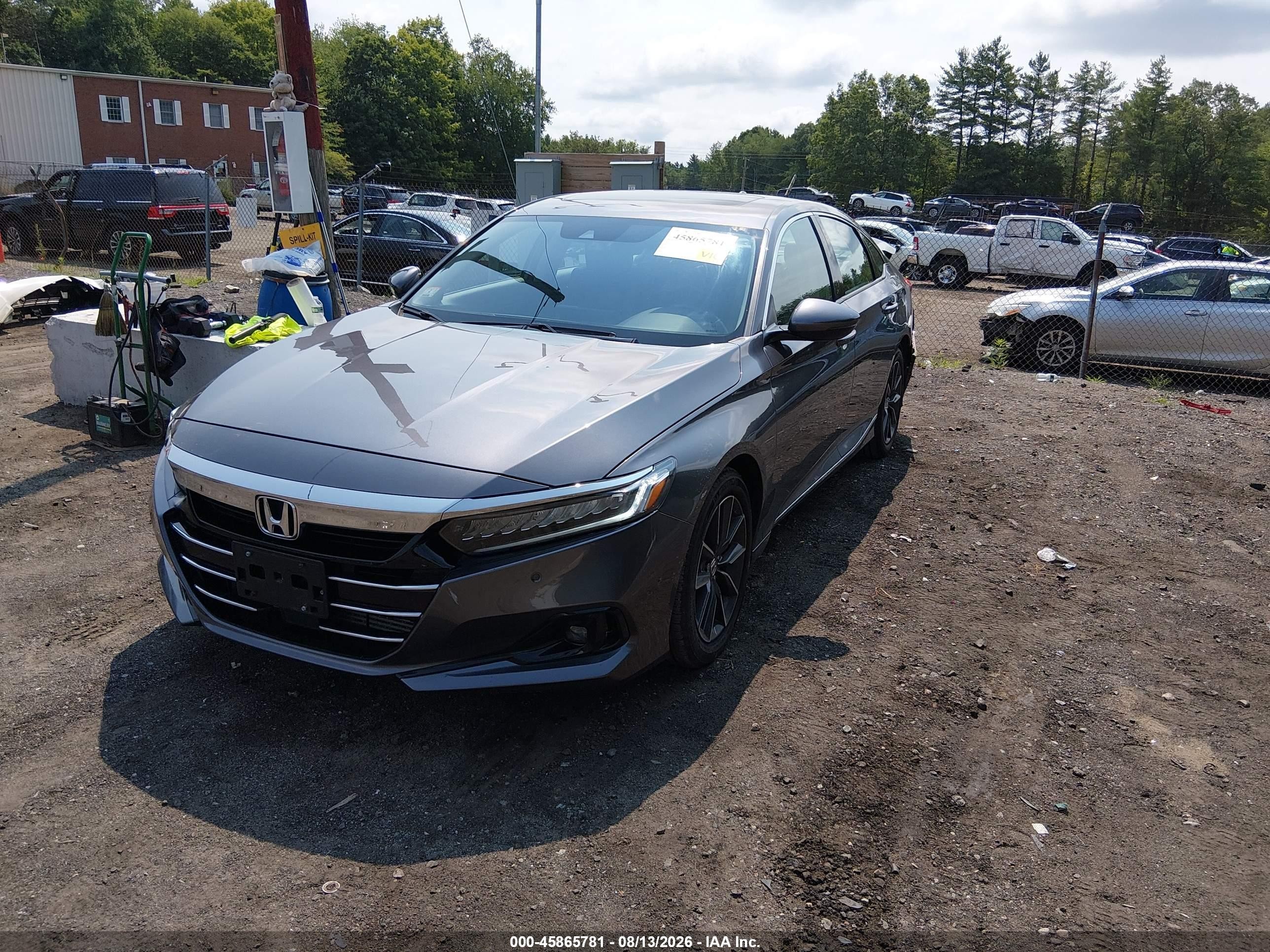 2021 Honda Accord Ex-l Gray vin: 1HGCV1F58MA026077