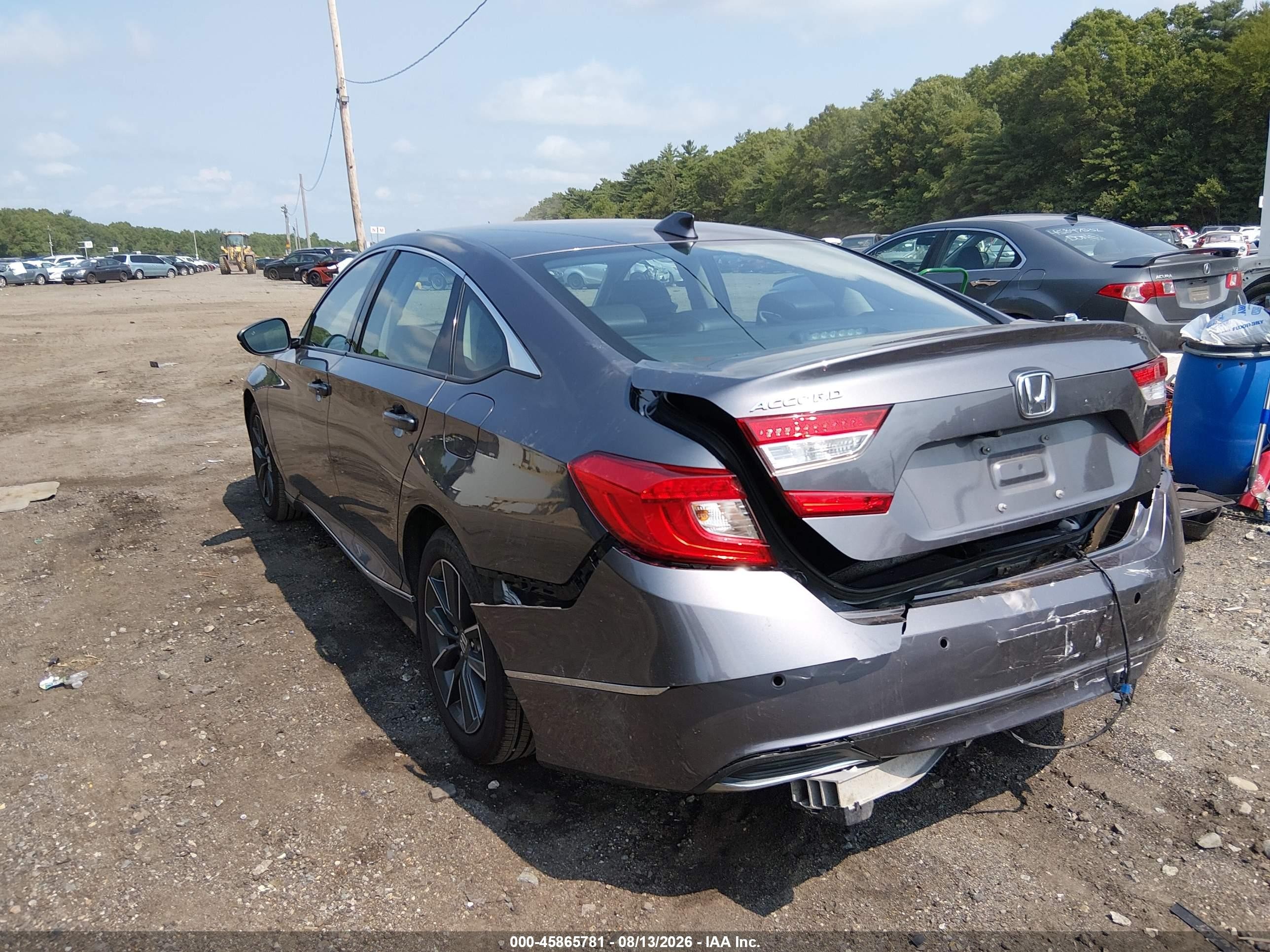2021 Honda Accord Ex-l Gray vin: 1HGCV1F58MA026077