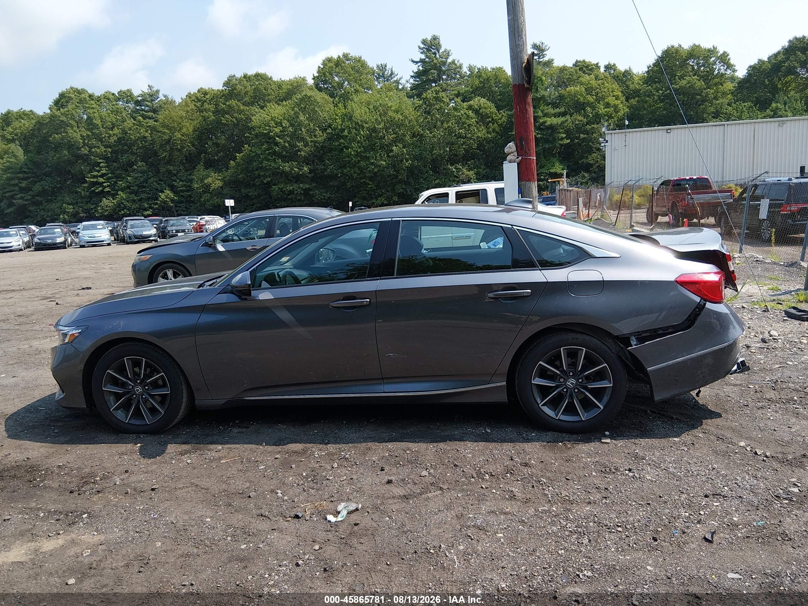 2021 Honda Accord Ex-l Gray vin: 1HGCV1F58MA026077