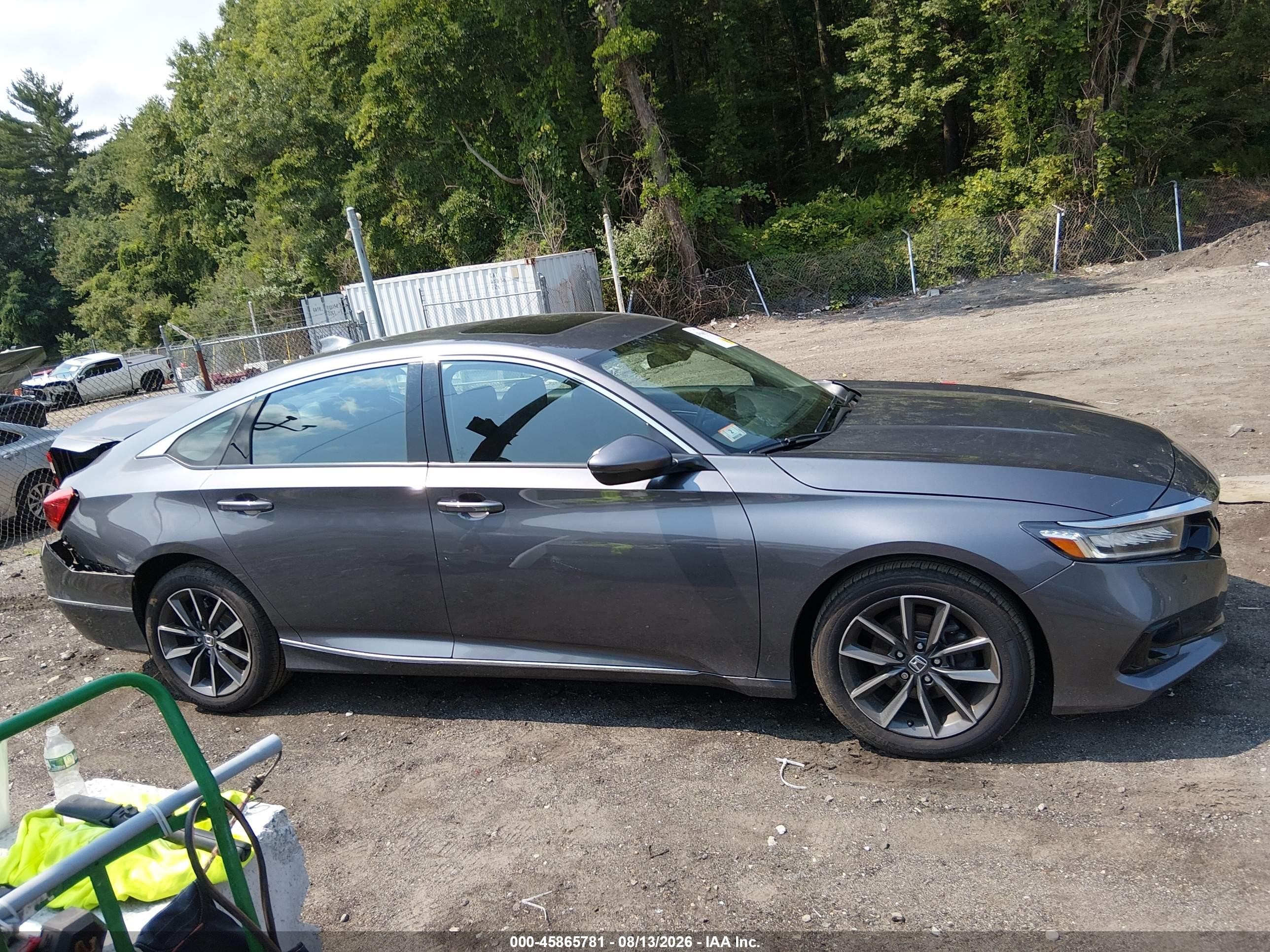 2021 Honda Accord Ex-l Gray vin: 1HGCV1F58MA026077