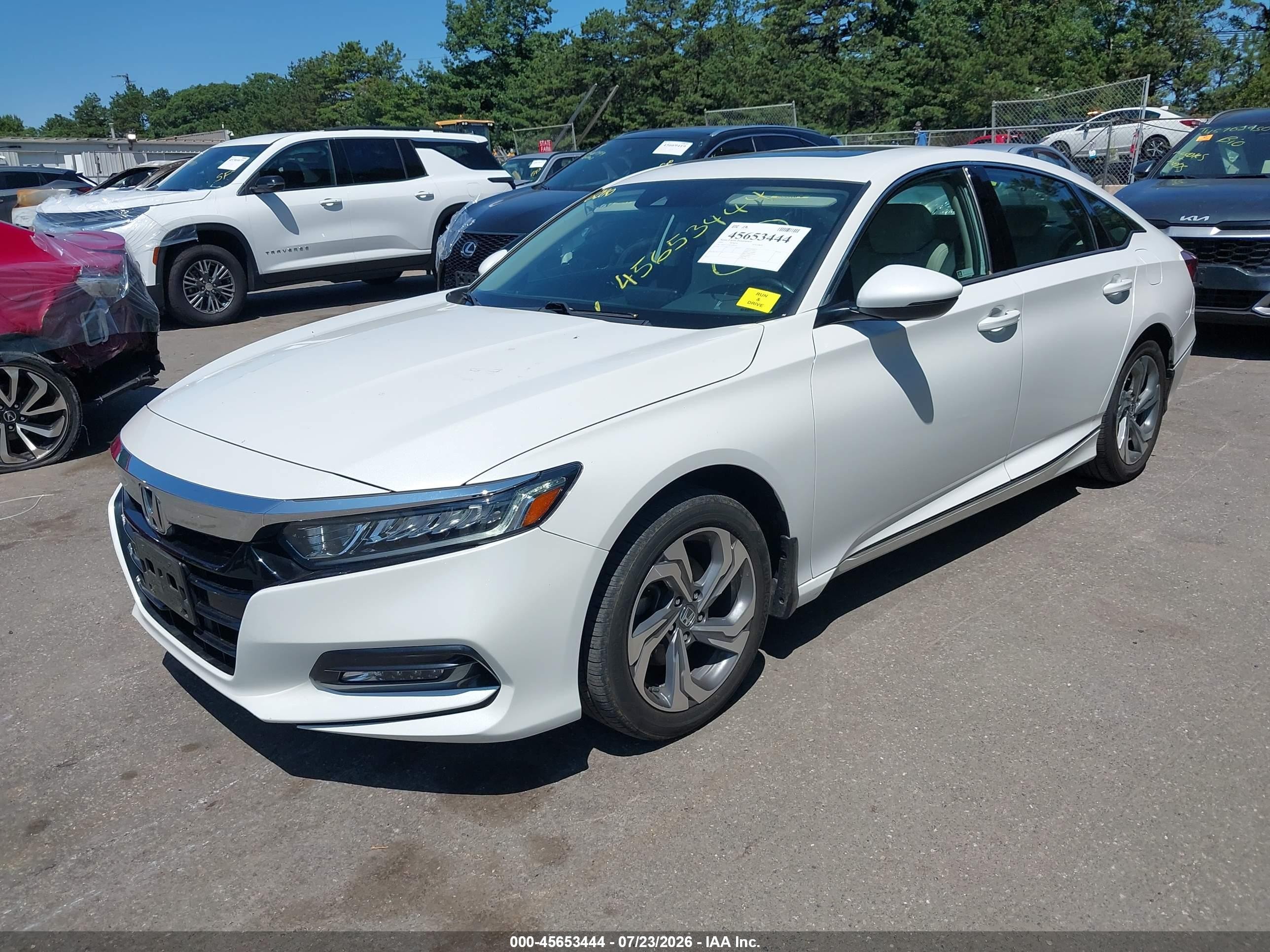 2020 Honda Accord Ex-l White vin: 1HGCV1F59LA099103