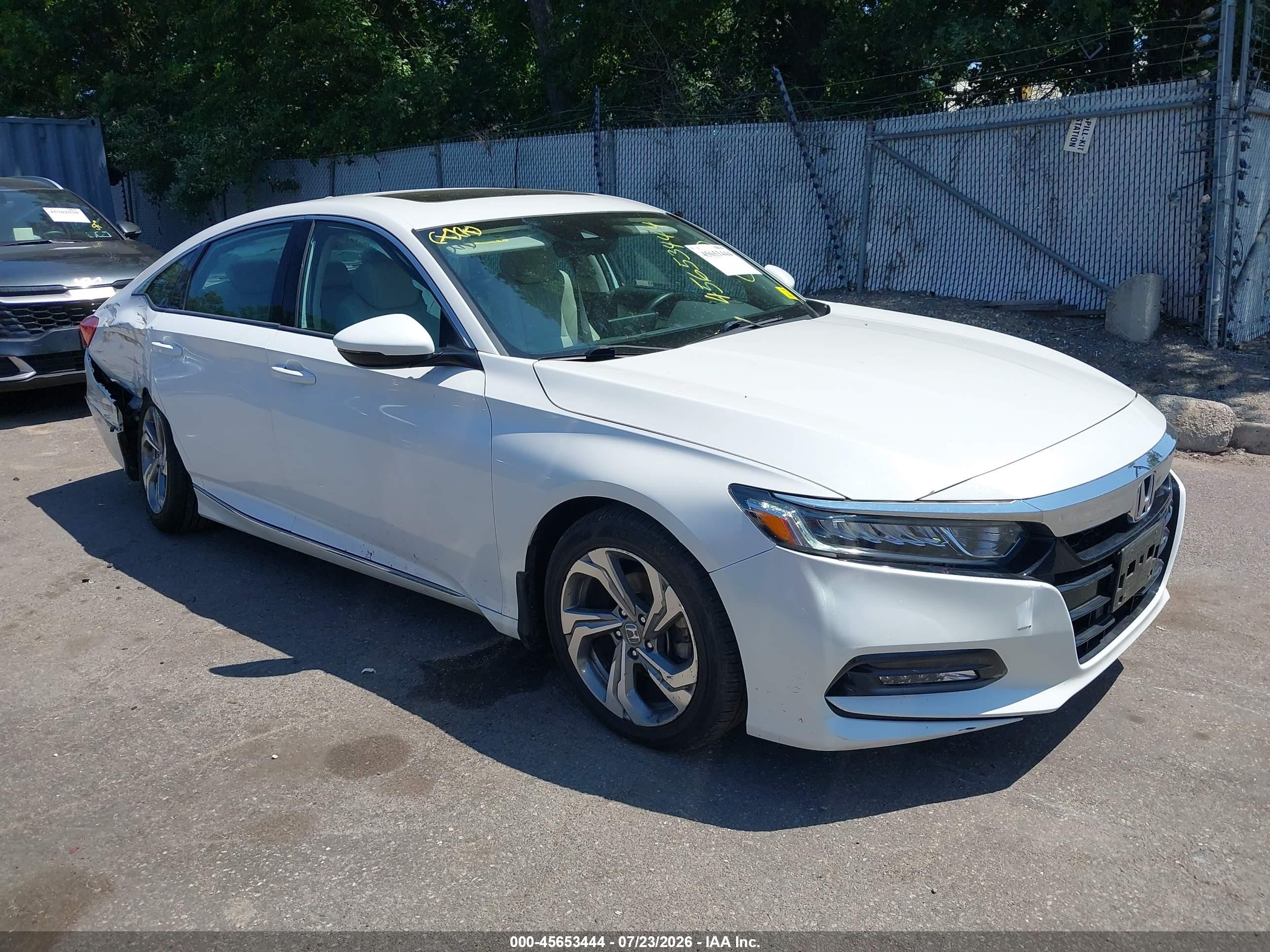 2020 Honda Accord Ex-l White vin: 1HGCV1F59LA099103