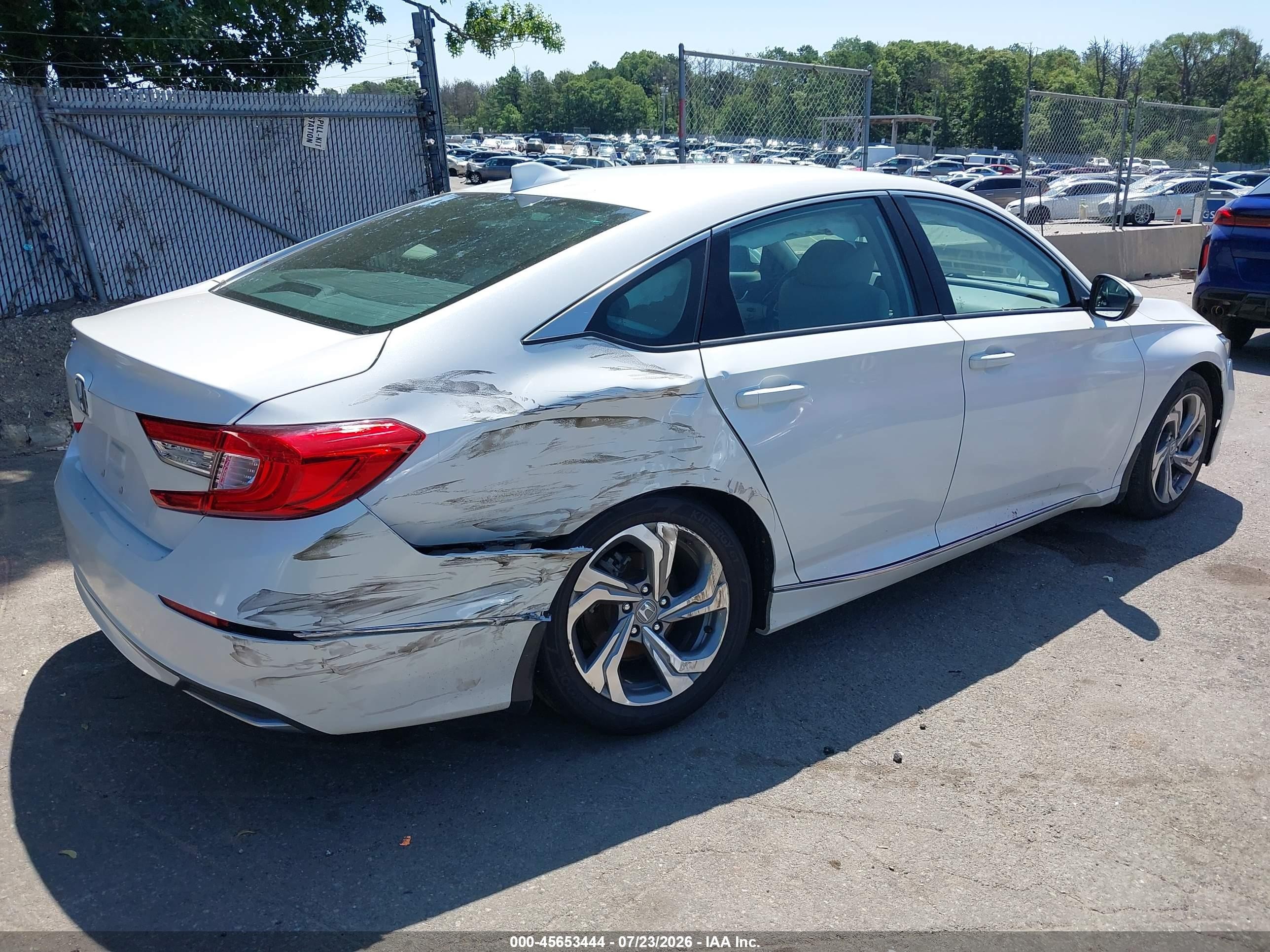 2020 Honda Accord Ex-l White vin: 1HGCV1F59LA099103