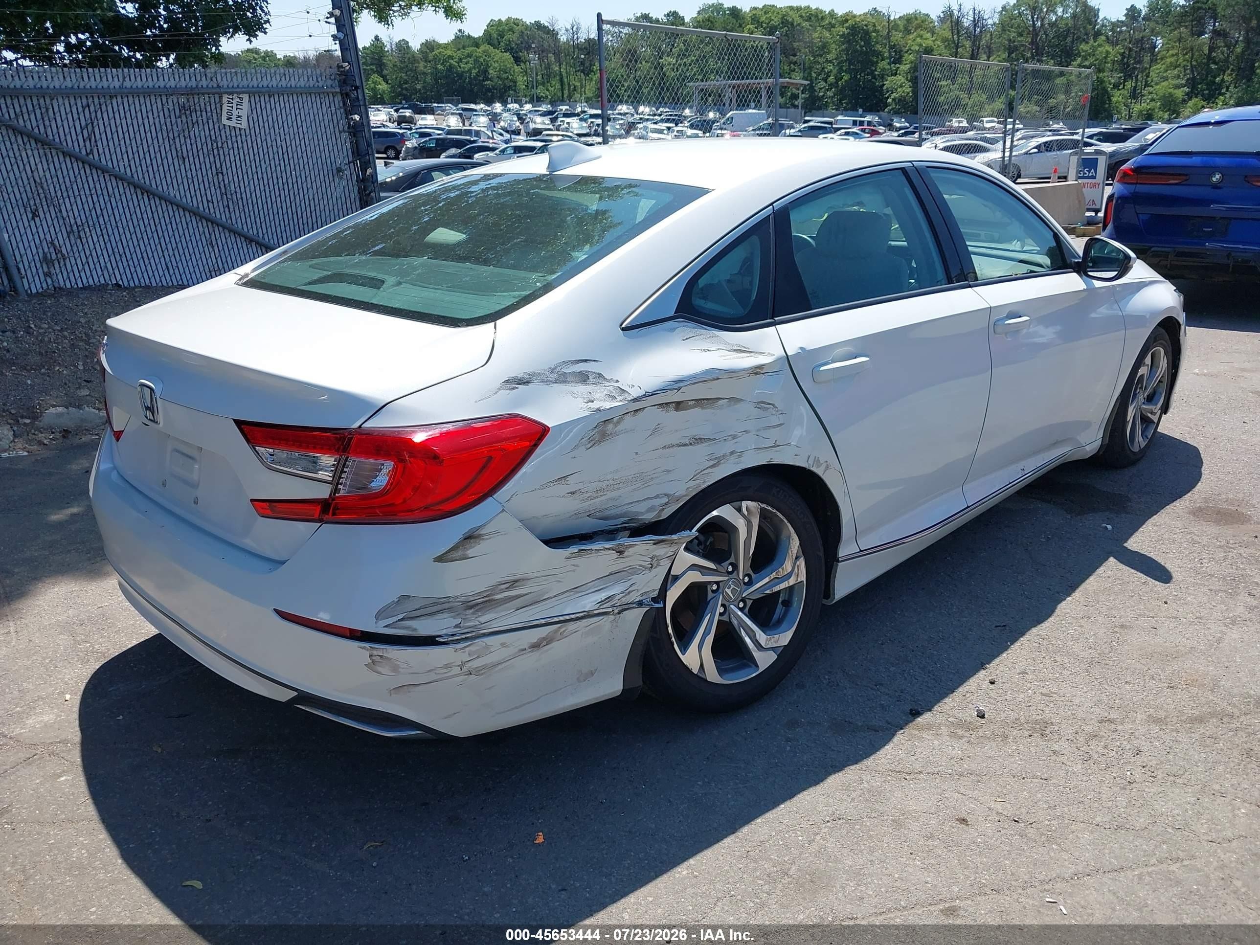 2020 Honda Accord Ex-l White vin: 1HGCV1F59LA099103