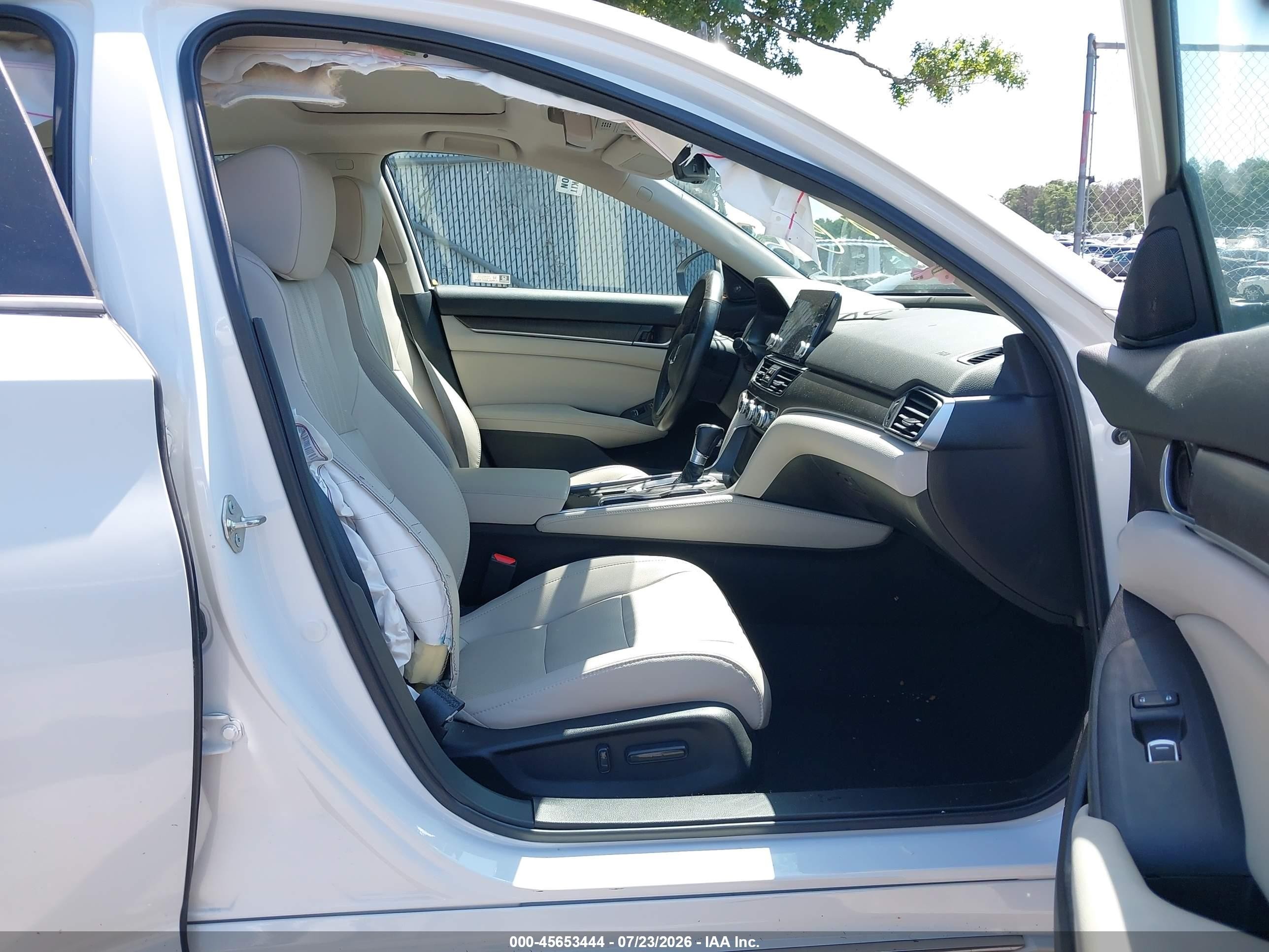 2020 Honda Accord Ex-l White vin: 1HGCV1F59LA099103