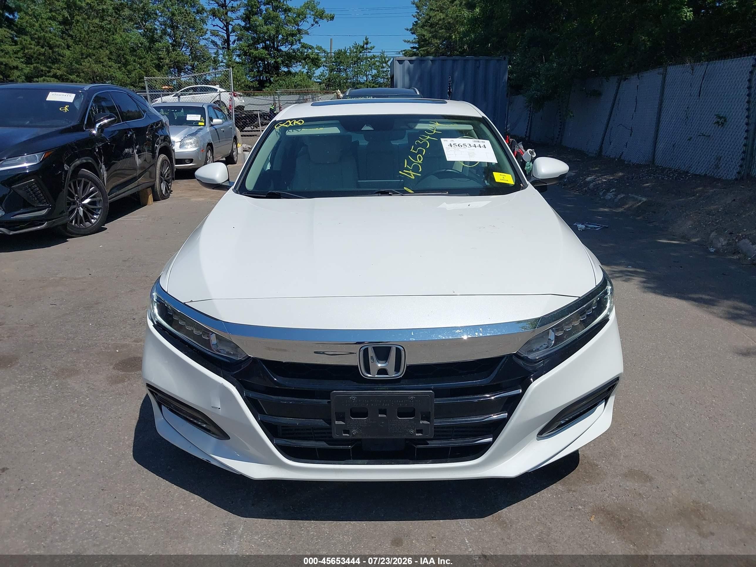 2020 Honda Accord Ex-l White vin: 1HGCV1F59LA099103