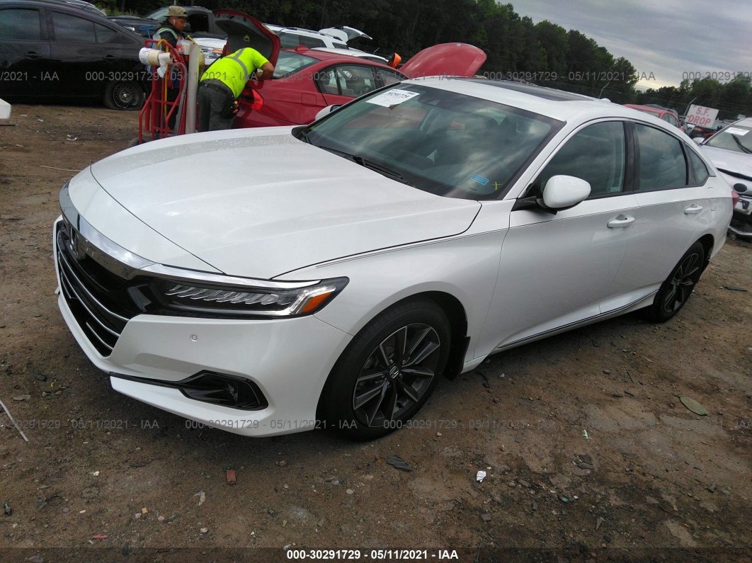 2021 Honda Accord Sedan Ex-l White vin: 1HGCV1F59MA015993