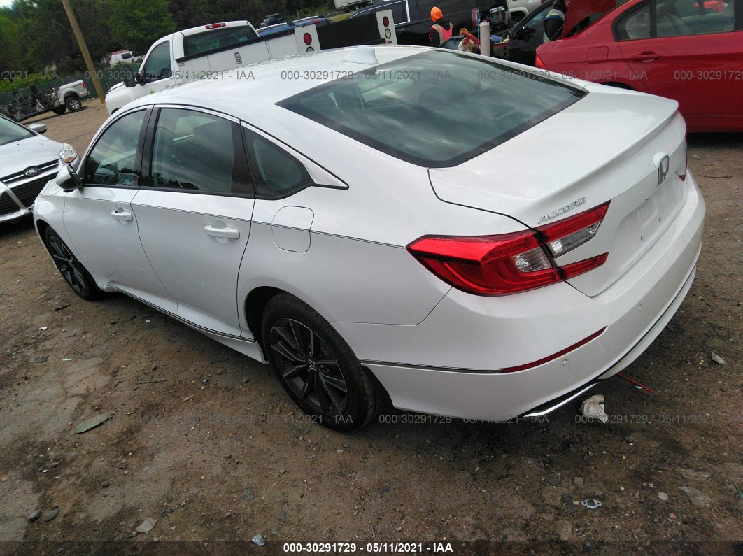 2021 Honda Accord Sedan Ex-l White vin: 1HGCV1F59MA015993