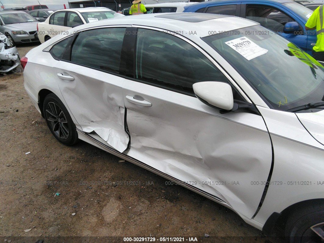 2021 Honda Accord Sedan Ex-l White vin: 1HGCV1F59MA015993