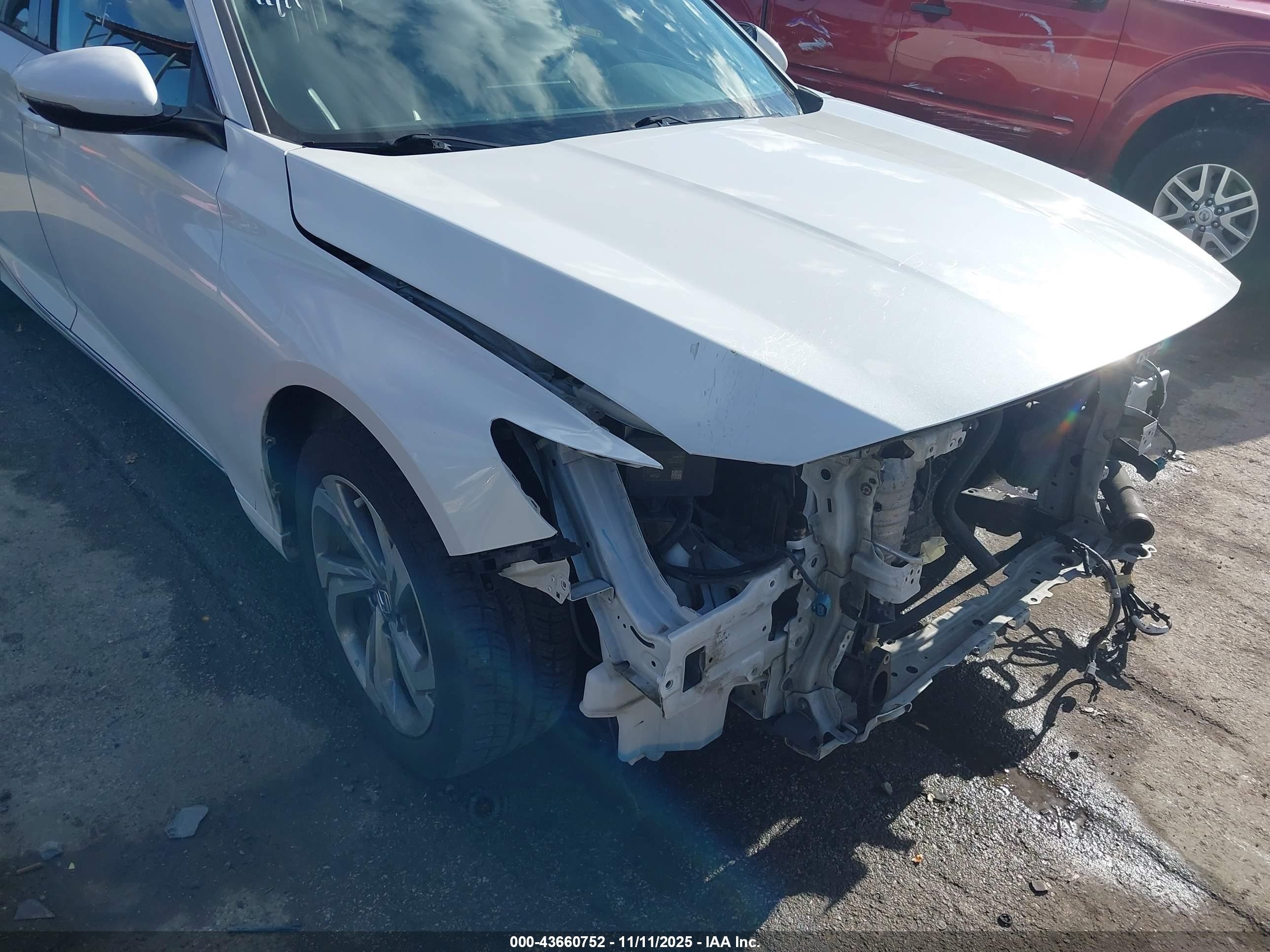 2018 Honda Accord Ex-l Белый vin: 1HGCV1F5XJA086826