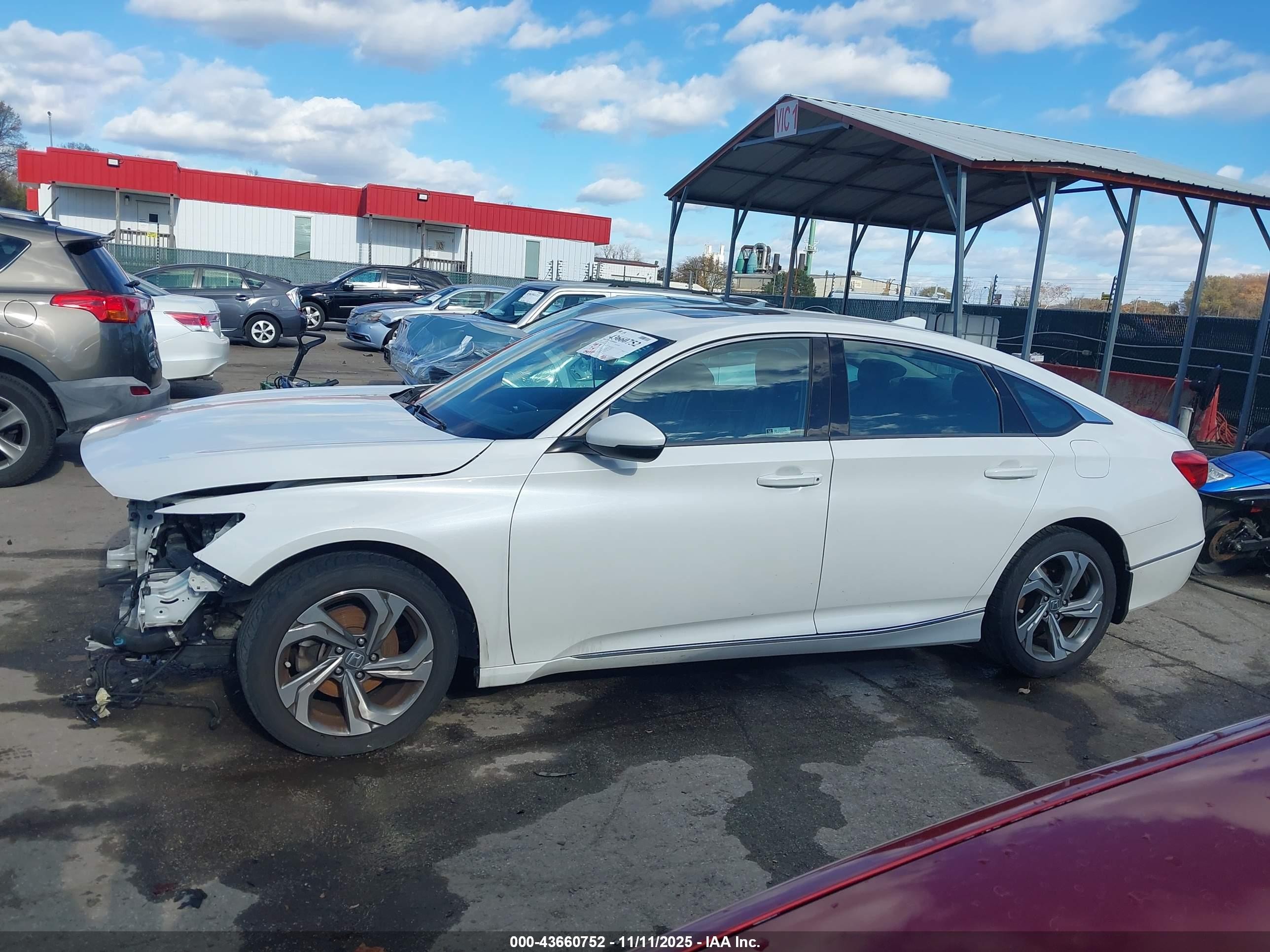 2018 Honda Accord Ex-l Белый vin: 1HGCV1F5XJA086826