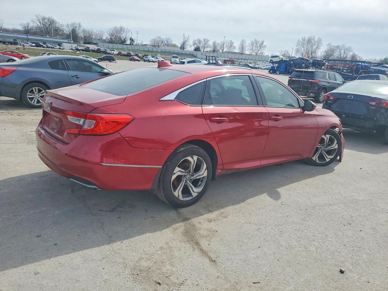 2018 Honda Accord Exl Red vin: 1HGCV1F5XJA251676