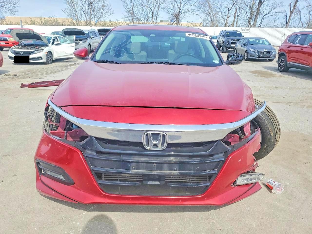 2018 Honda Accord Exl Red vin: 1HGCV1F5XJA251676
