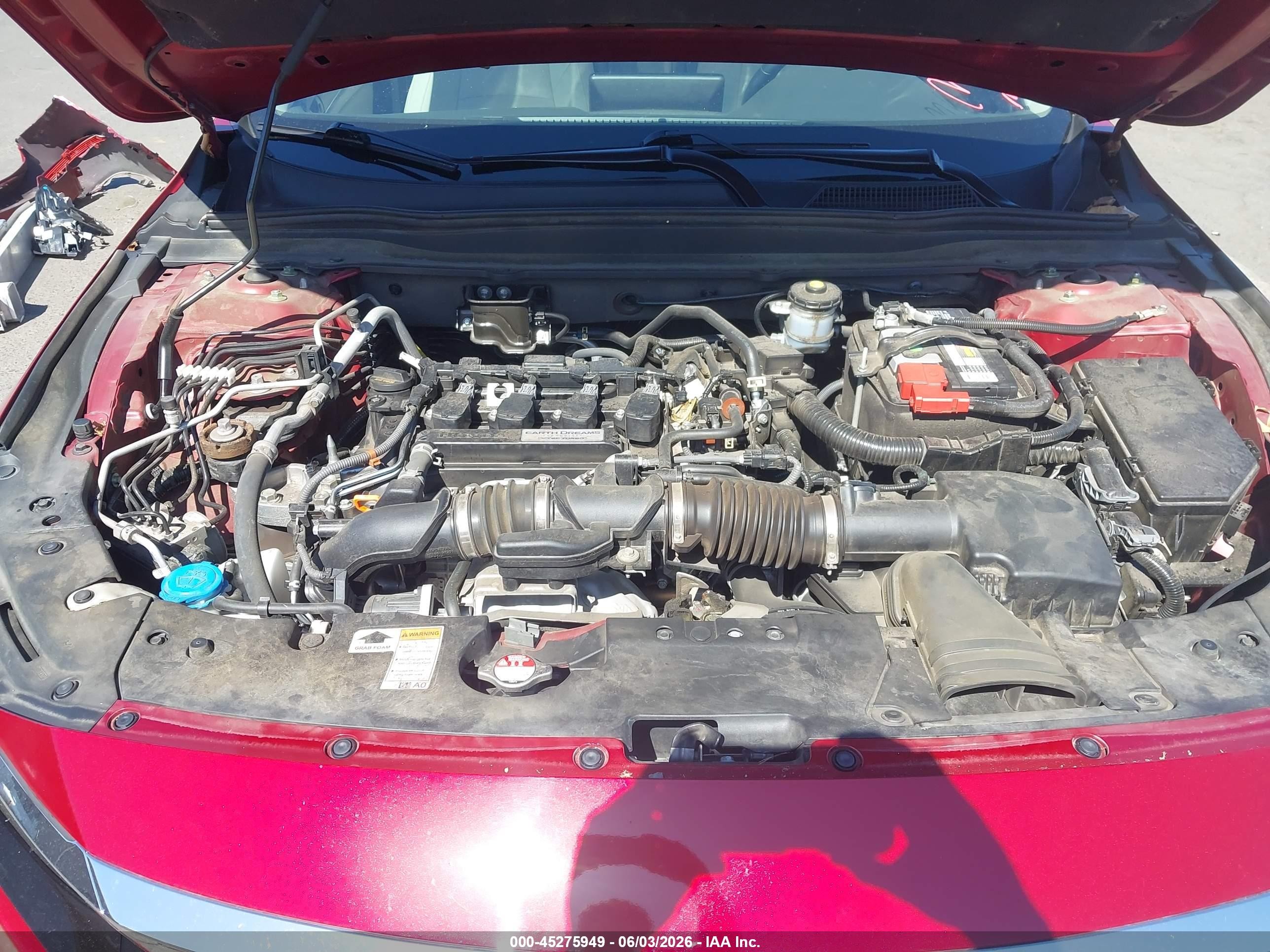 2018 Honda Accord Ex-l Red vin: 1HGCV1F61JA164810