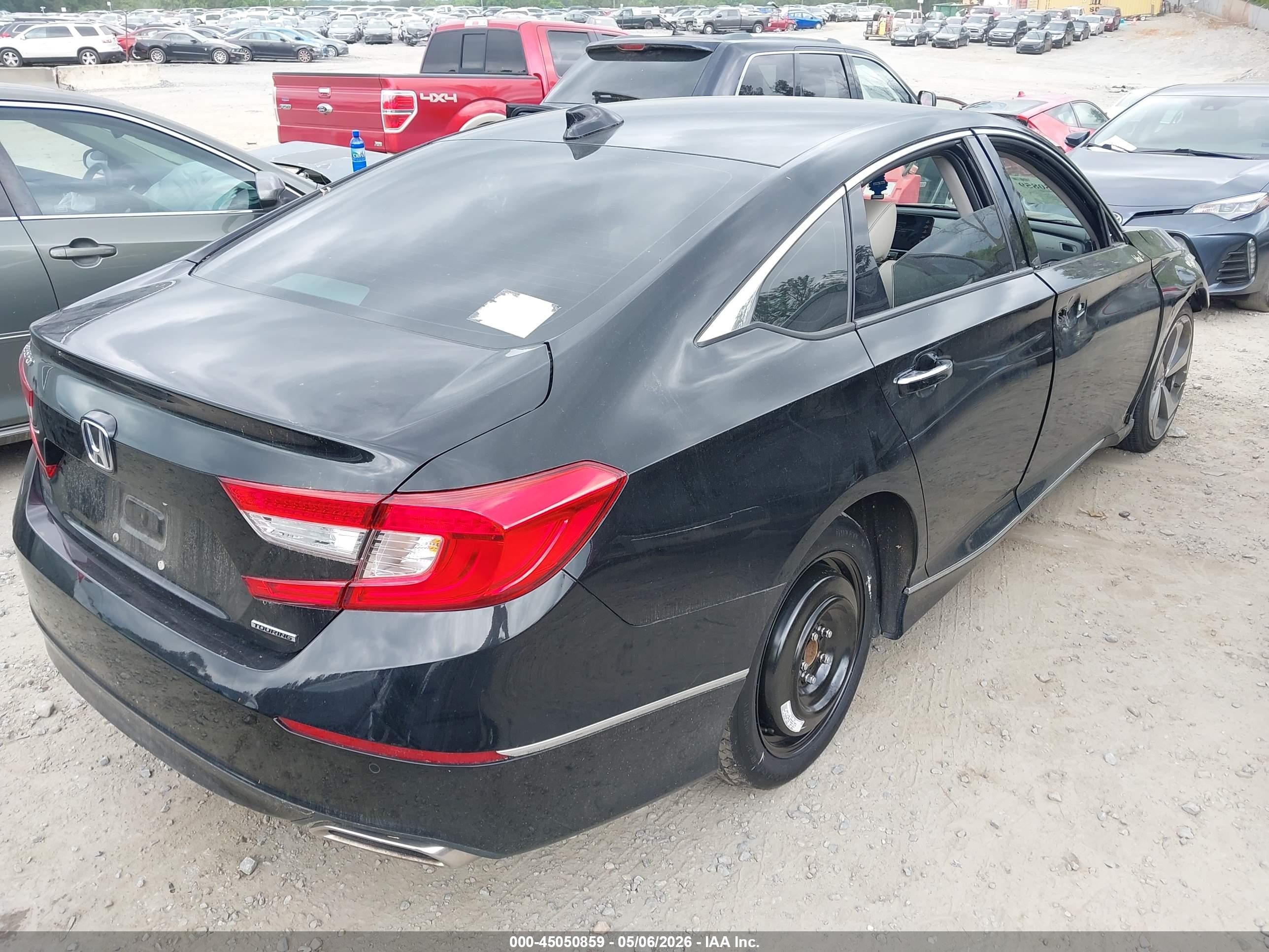 2018 Honda Accord Touring Черный vin: 1HGCV1F90JA100817