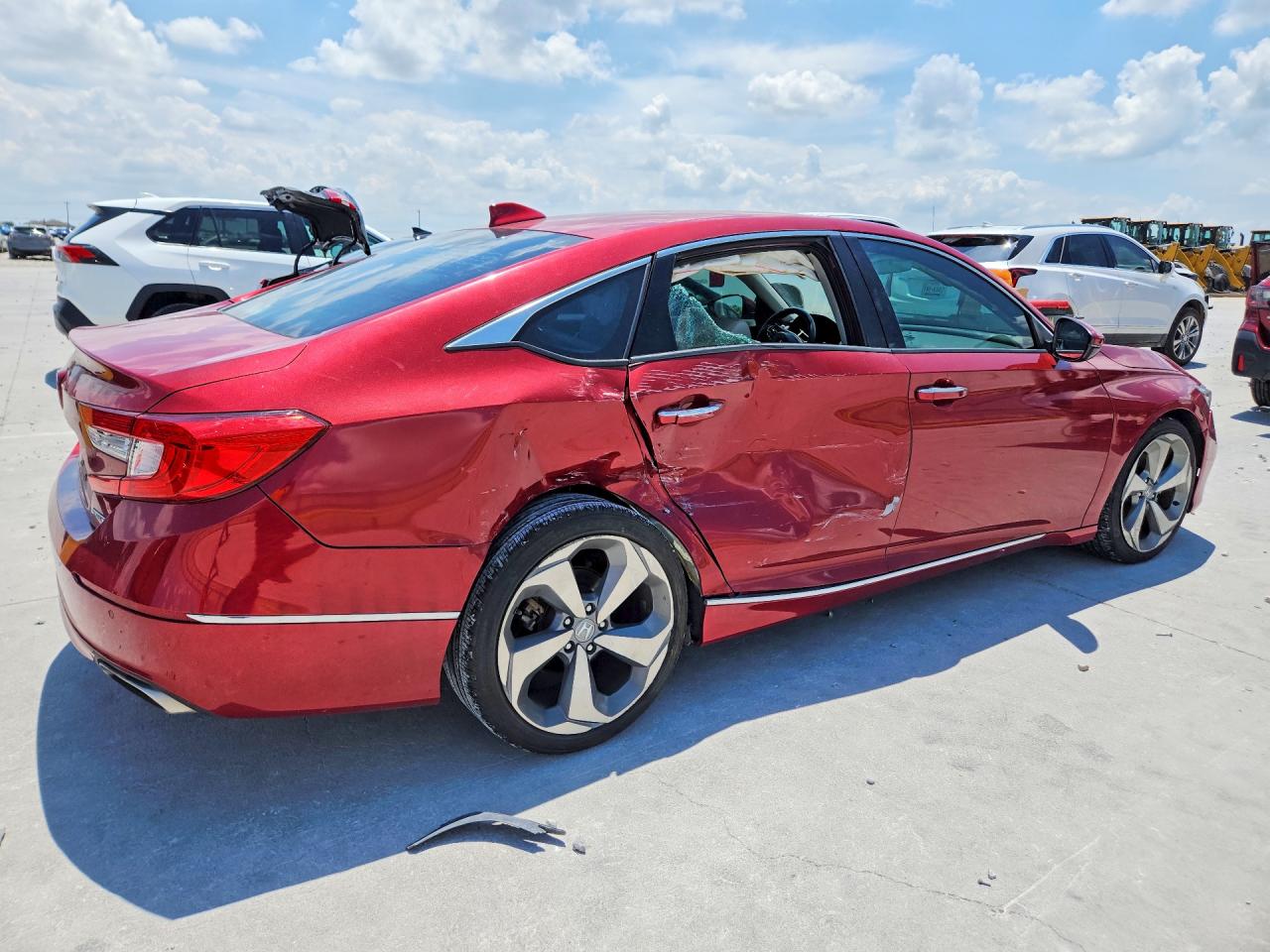2018 Honda Accord Touring Red vin: 1HGCV1F90JA183262