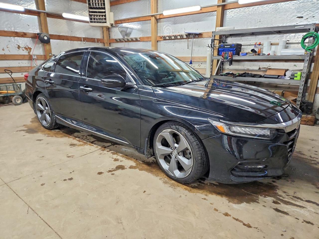 2018 Honda Accord Touring Black vin: 1HGCV1F91JA175266