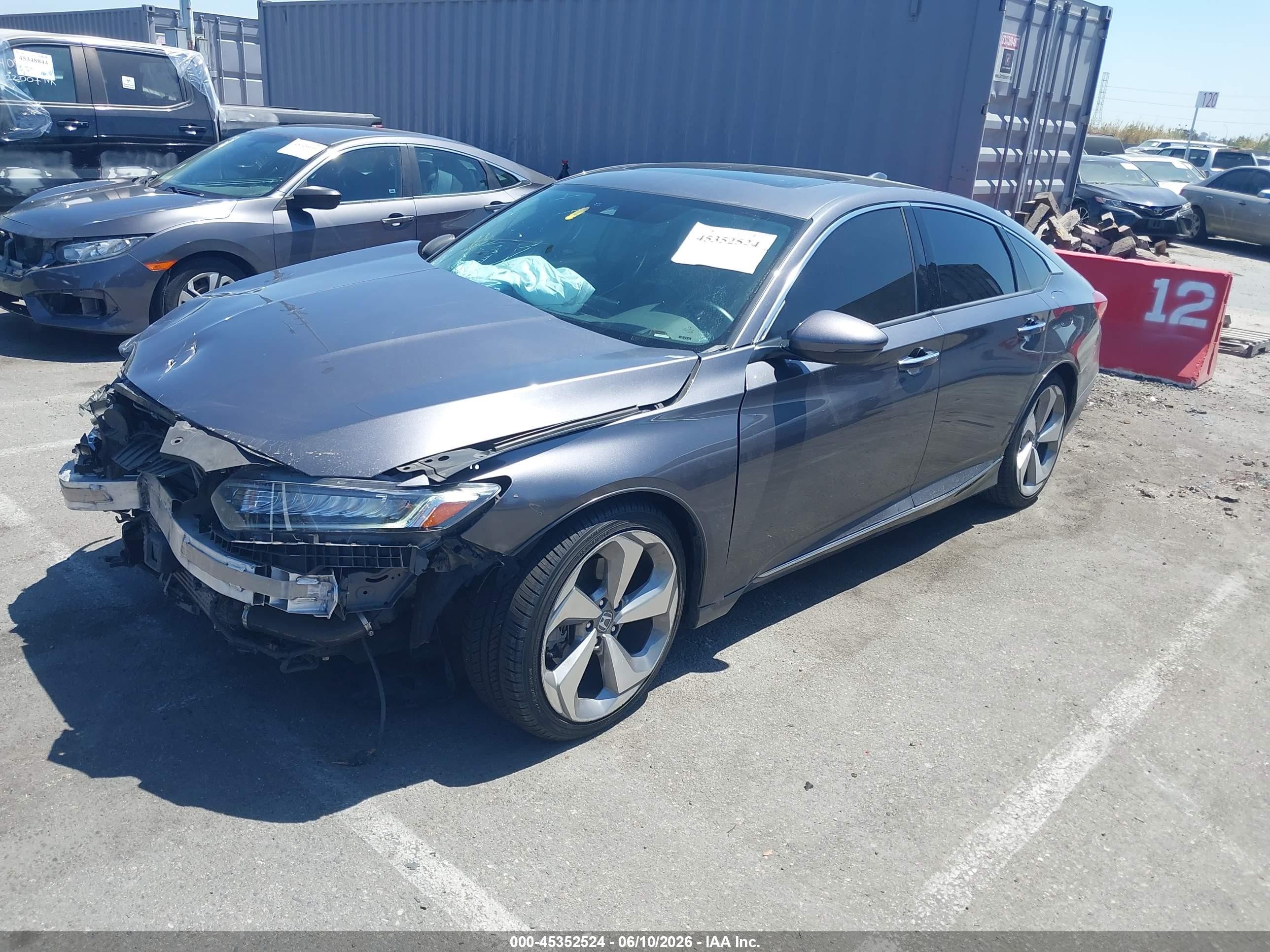 2018 Honda Accord Touring Серый vin: 1HGCV1F97JA016817