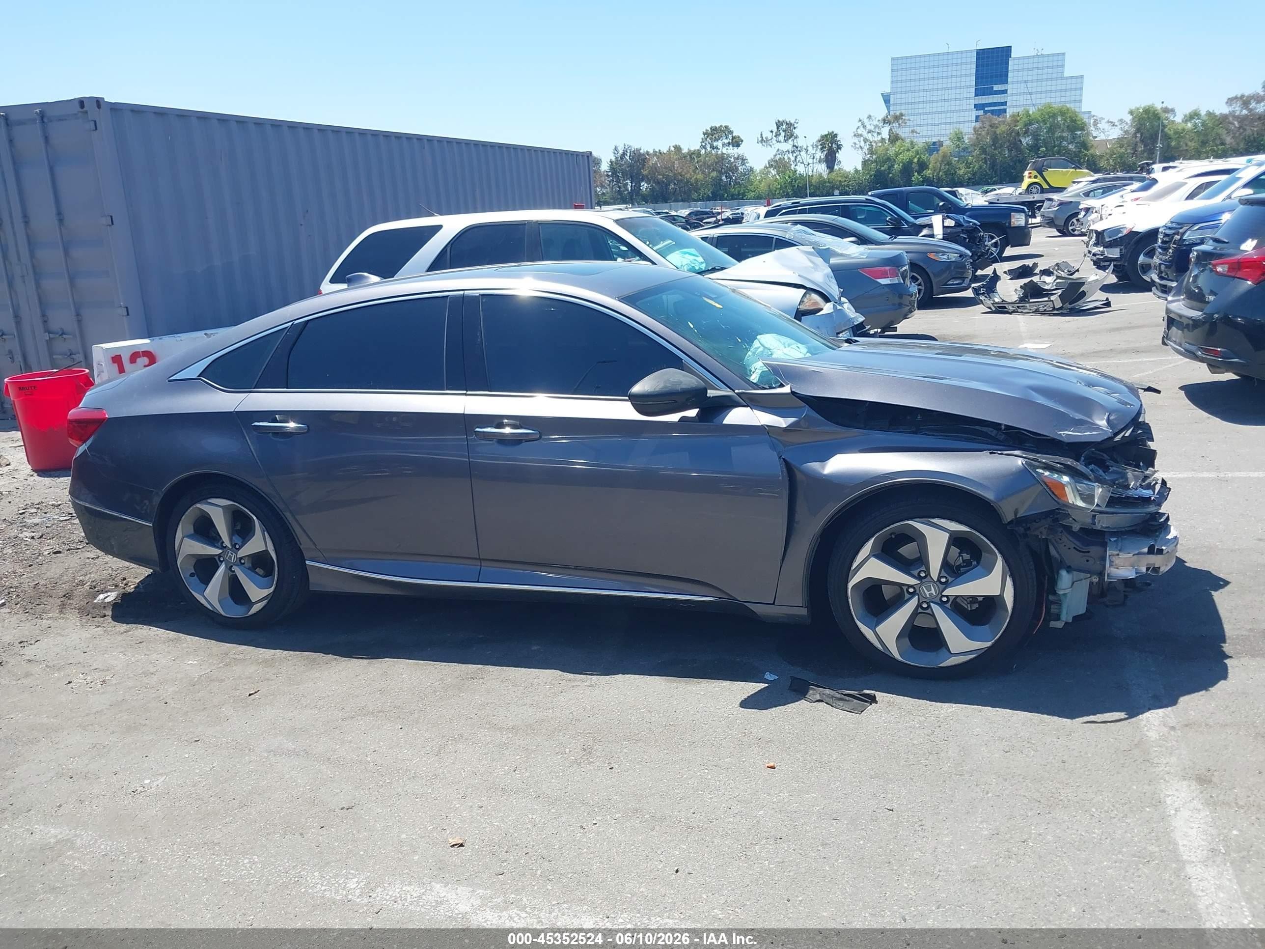 2018 Honda Accord Touring Серый vin: 1HGCV1F97JA016817