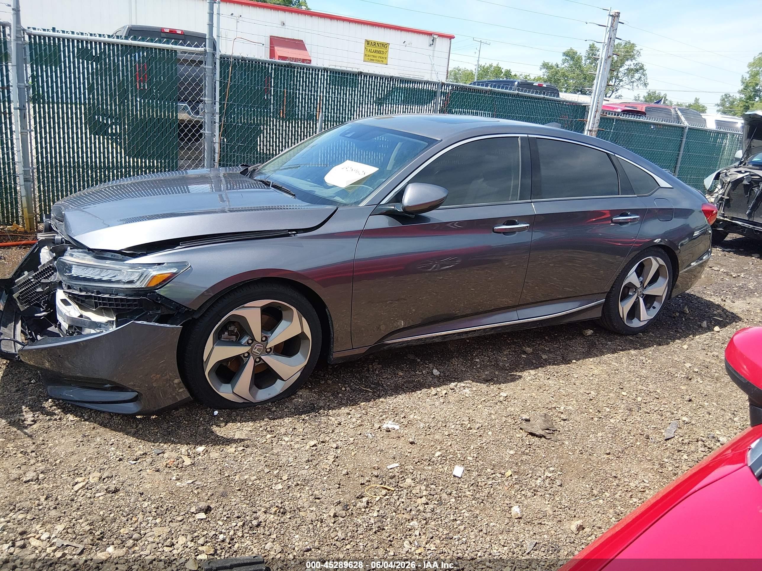2018 Honda Accord Touring Gray vin: 1HGCV1F97JA140621