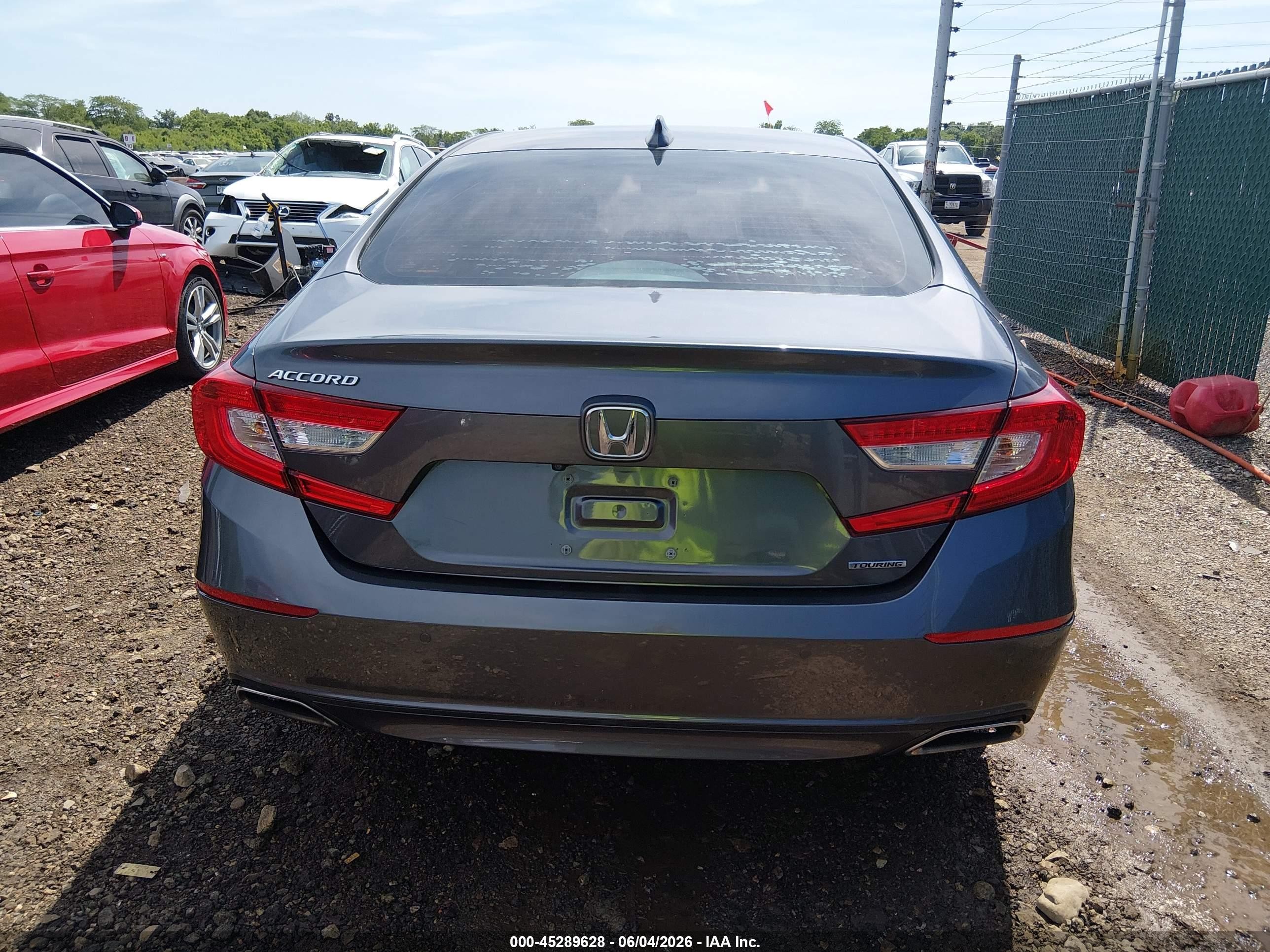 2018 Honda Accord Touring Gray vin: 1HGCV1F97JA140621