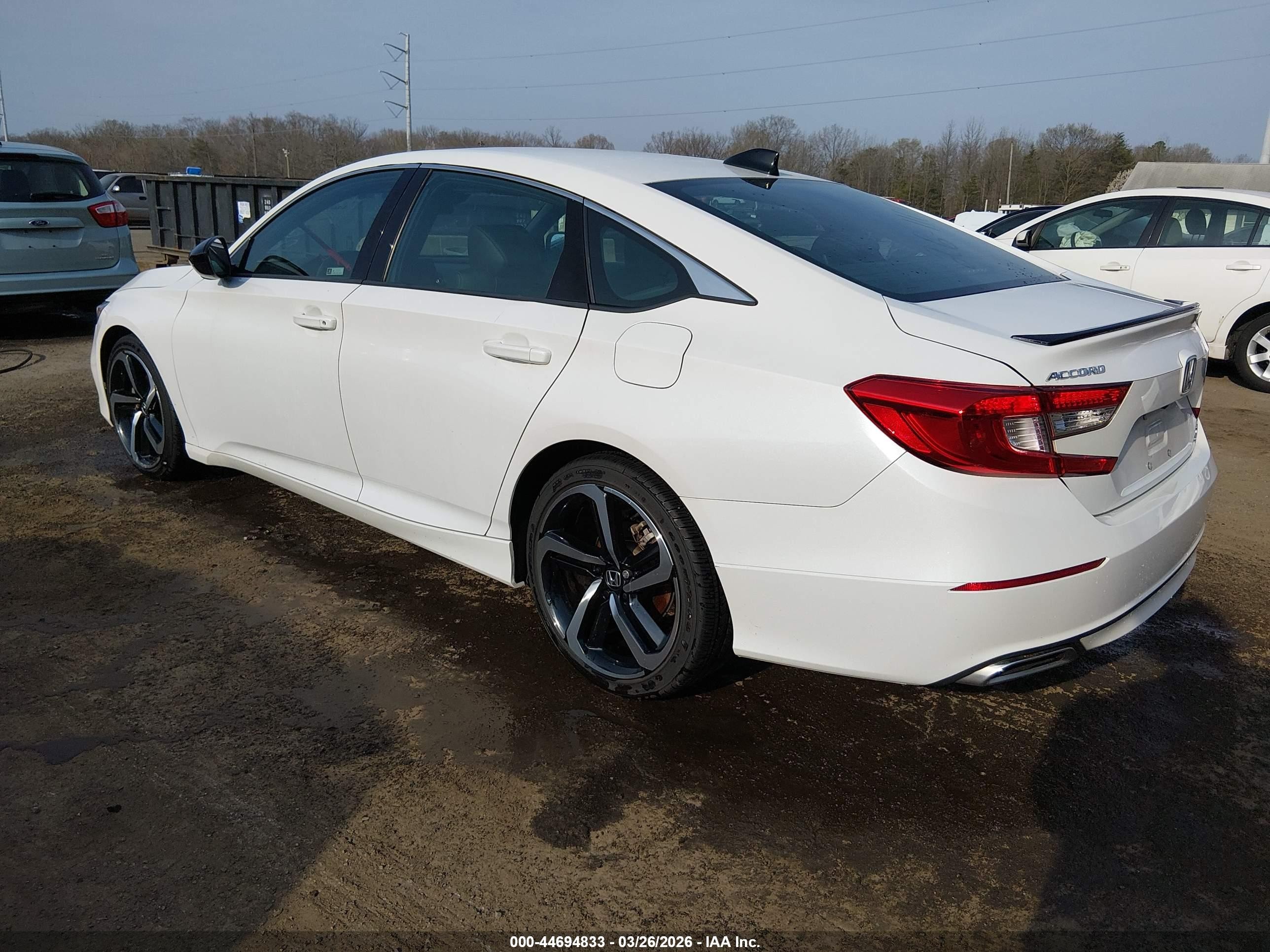 2021 Honda Accord Sport 2.0t Белый vin: 1HGCV2F31MA020626