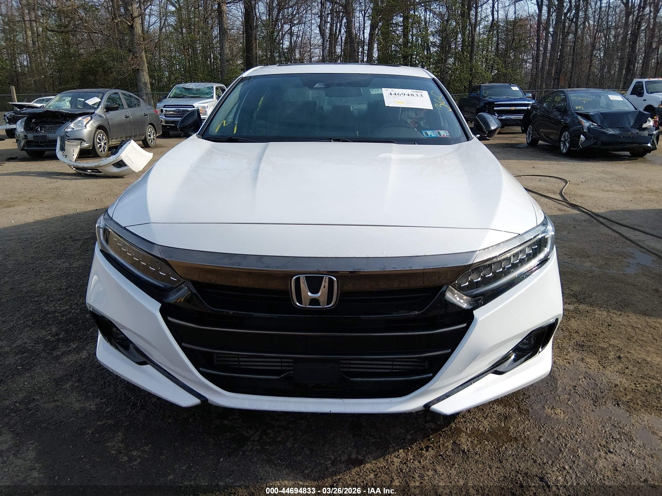 2021 Honda Accord Sport 2.0t Белый vin: 1HGCV2F31MA020626